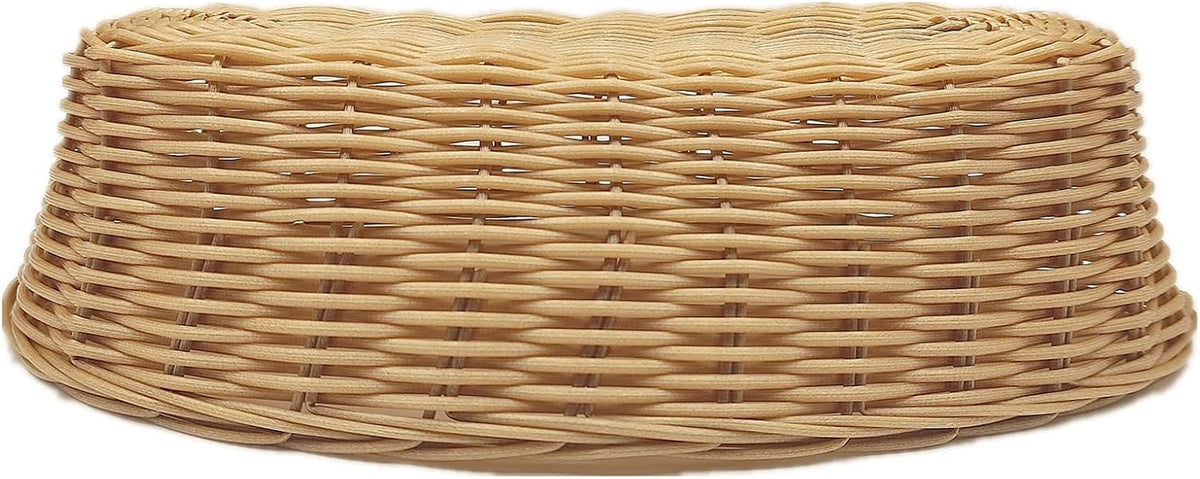16 Pack Bread Basket for Serving, Oval Wicker Small Gift Baskets, Plastic Empty Tabletop Fruit Vegetables Serving Baskets for Wedding, Mother's day, Christmas, Restaurant, 8.6 x 6.5 Inch