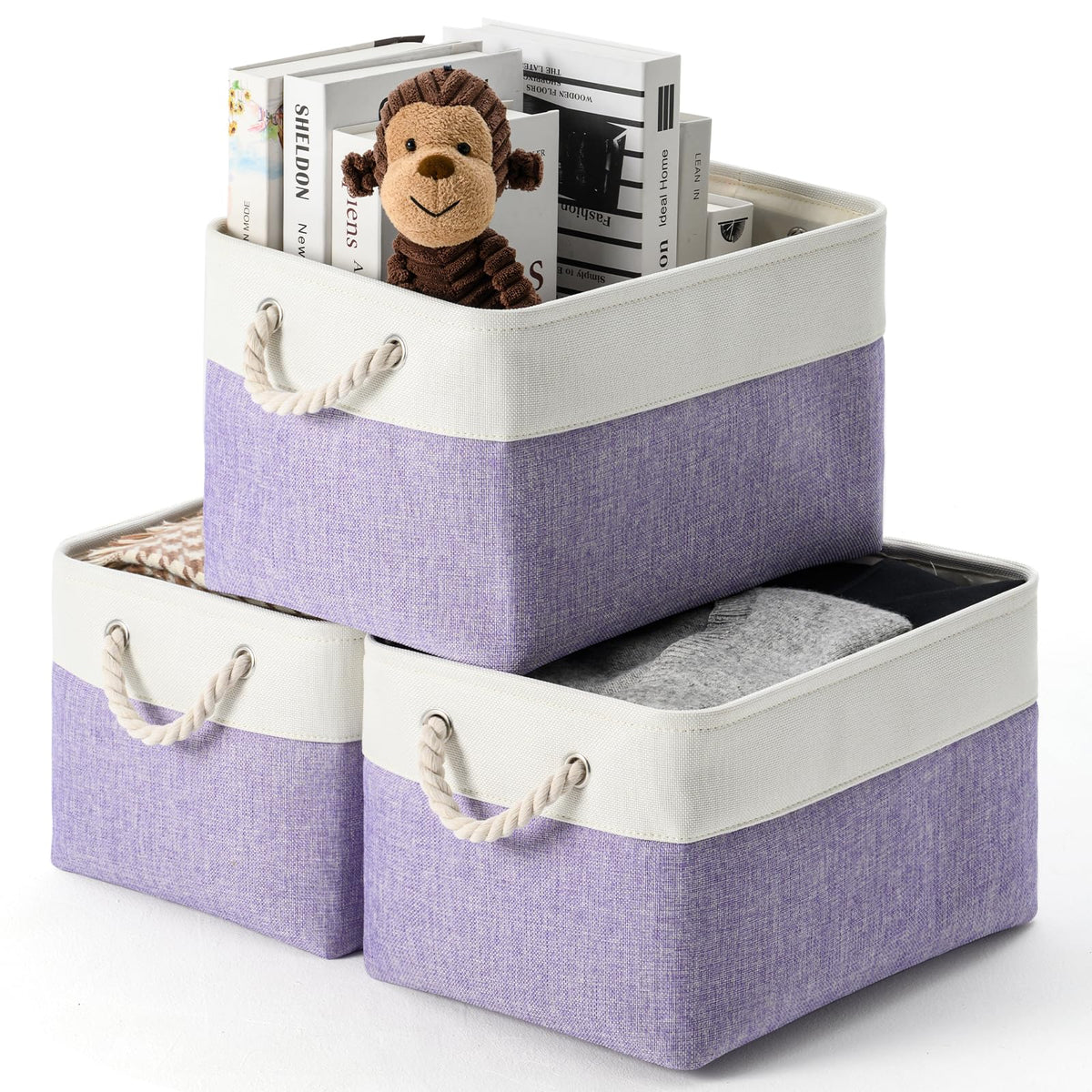DUHEL Storage Baskets Bins 3 Pack