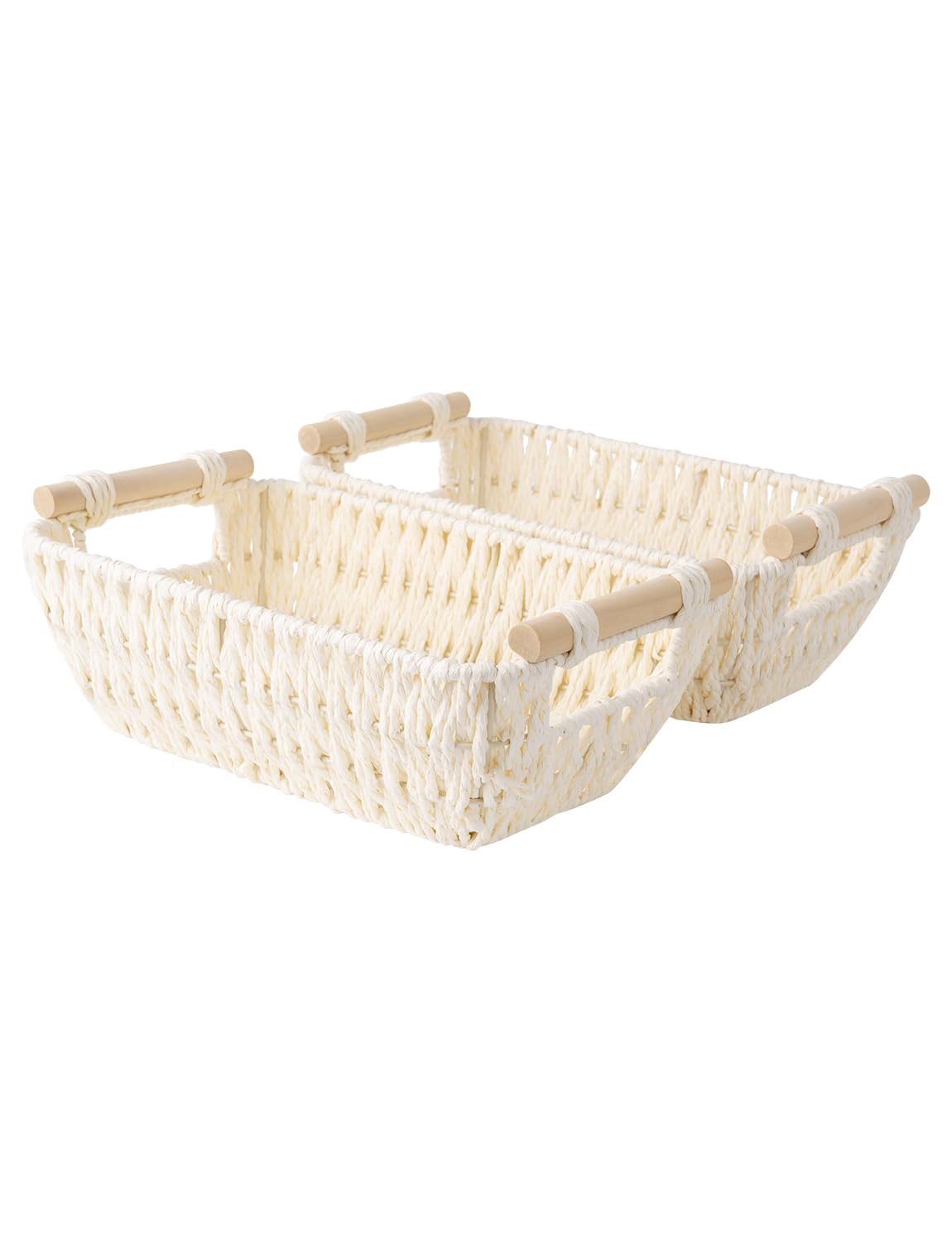 StorageWorks Wicker Baskets for Organizing, Water Hyacinth Storage Baskets