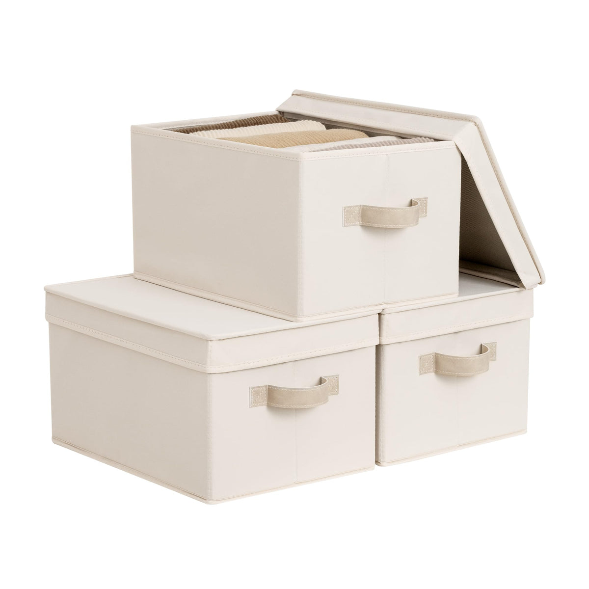 StorageWorks Closet Storage Bins, Fabric Storage Bins with Lids