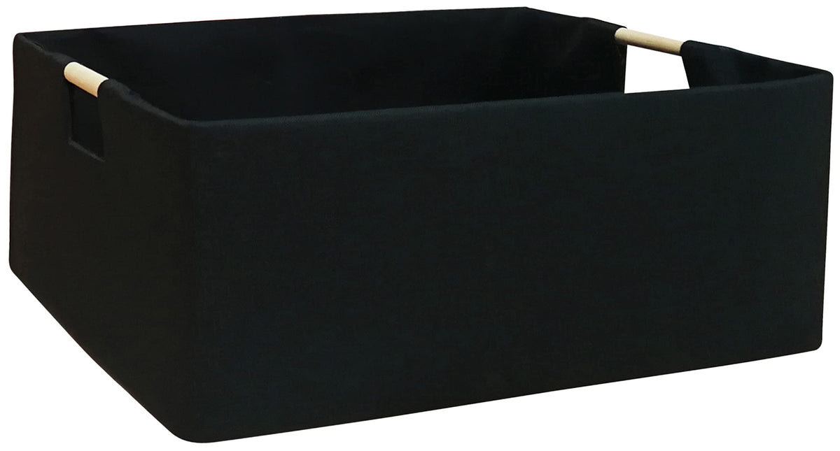 Storage Bin for Shelves Rectangle Closet Baskets Foldable Box with Handles Black Storage Boxes for Home Office Car Dormroom