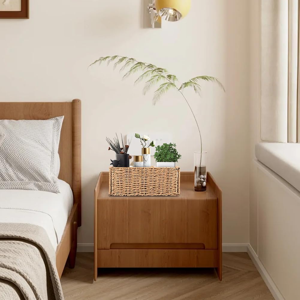 6 Pcs Small Wicker Baskets, Wicker Woven Storage Basket with Handle