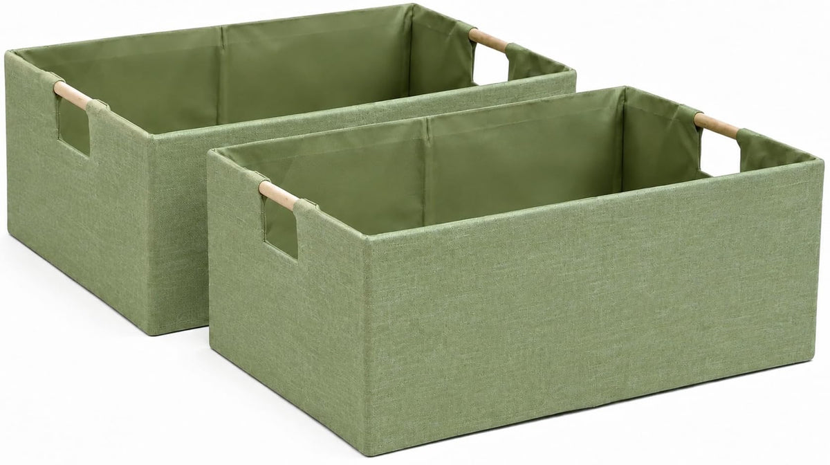 Storage Bin for Shelves Rectangle Closet Baskets Foldable Box with Handles Black Storage Boxes for Home Office Car Dormroom