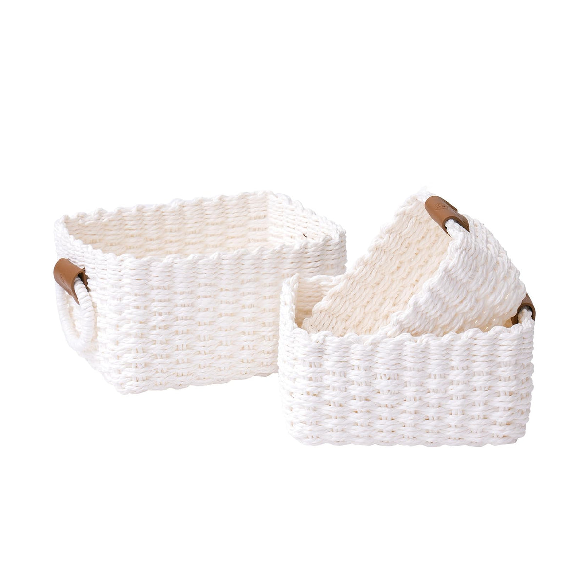 LA JOLIE MUSE Small Wicker Baskets for Organizing, Desert 3 Pack