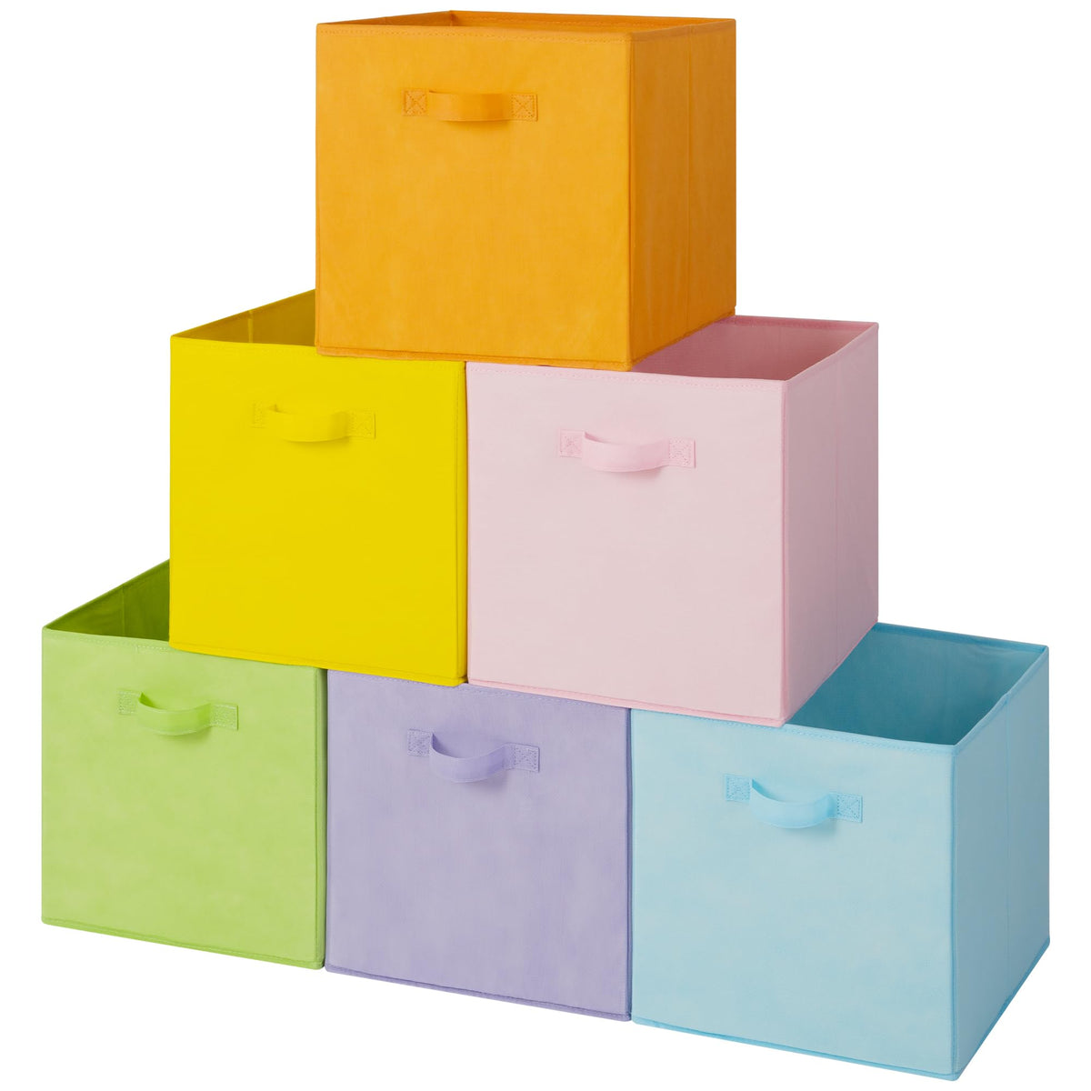 GRANNY SAYS 11 Inch Fabric Storage Cubes, 6-Pack, Sage Green