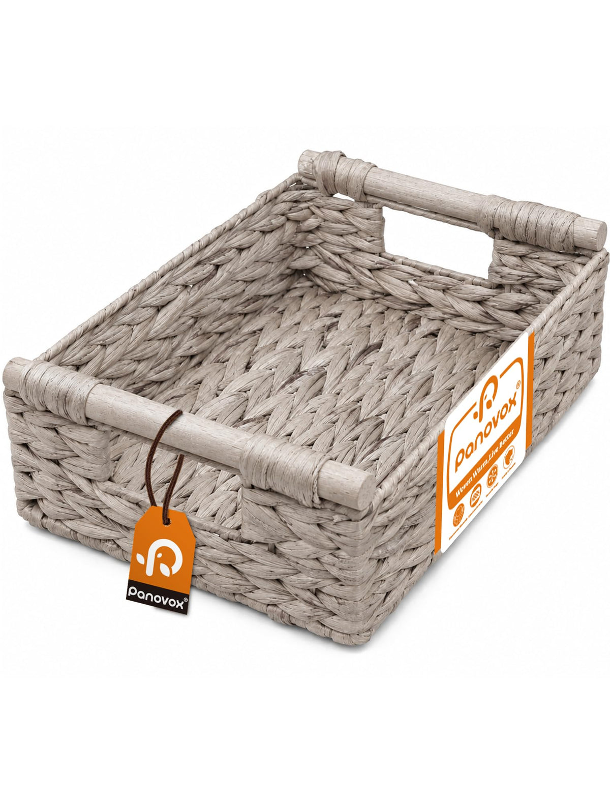 Wicker Basket, Large Basket for Gift Baskets Empty, 15.4x11x6.3in