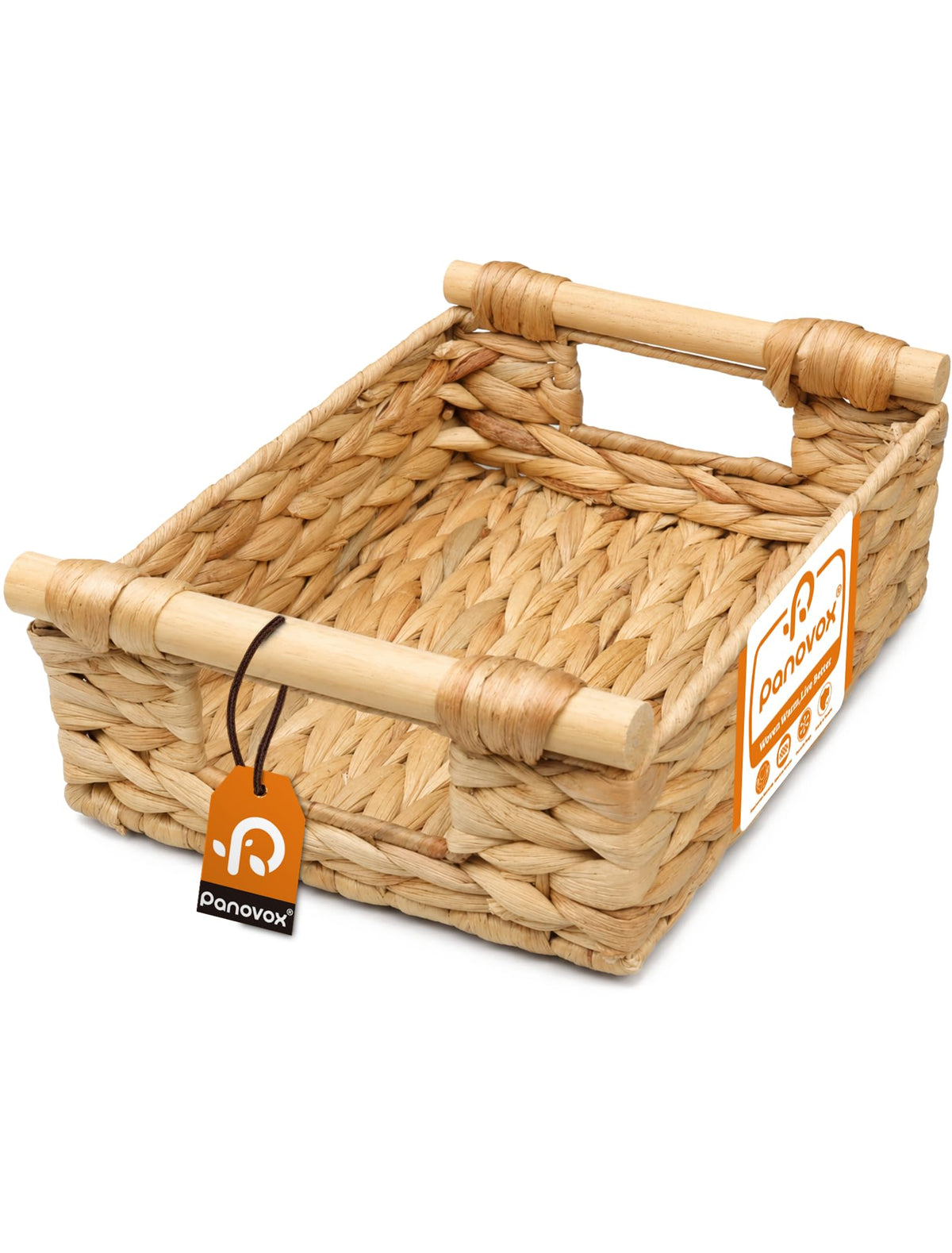 Wicker Basket, Large Basket for Gift Baskets Empty, 15.4x11x6.3in