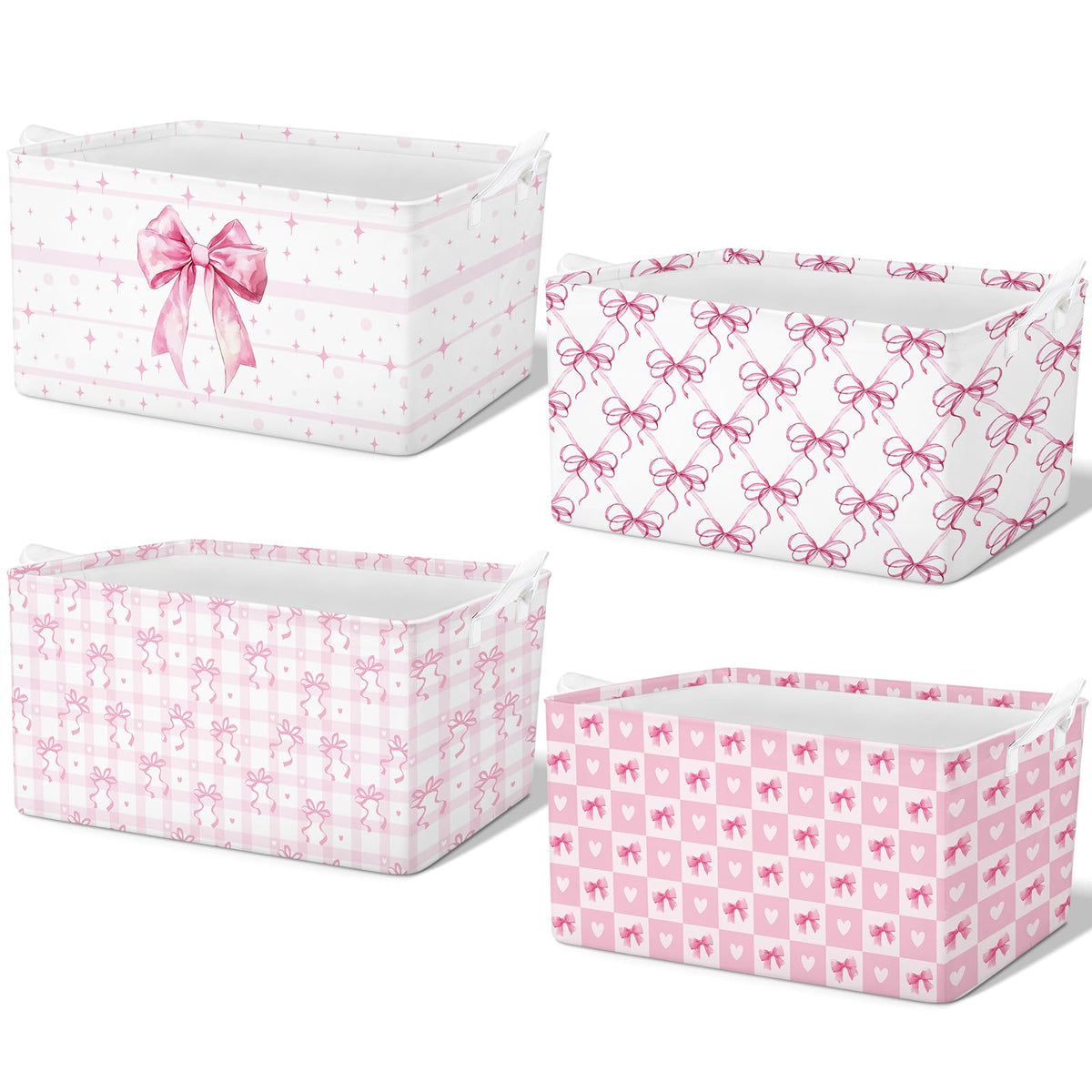 4 Pcs Halloween Storage Basket for Gifts Large Spooky Skeleton Storage Bins with Handles 15 x 10 x 8 Fabric Laundry Baskets Halloween Skull Collapsible Organizer Boxes for Home Cloth Toys Book
