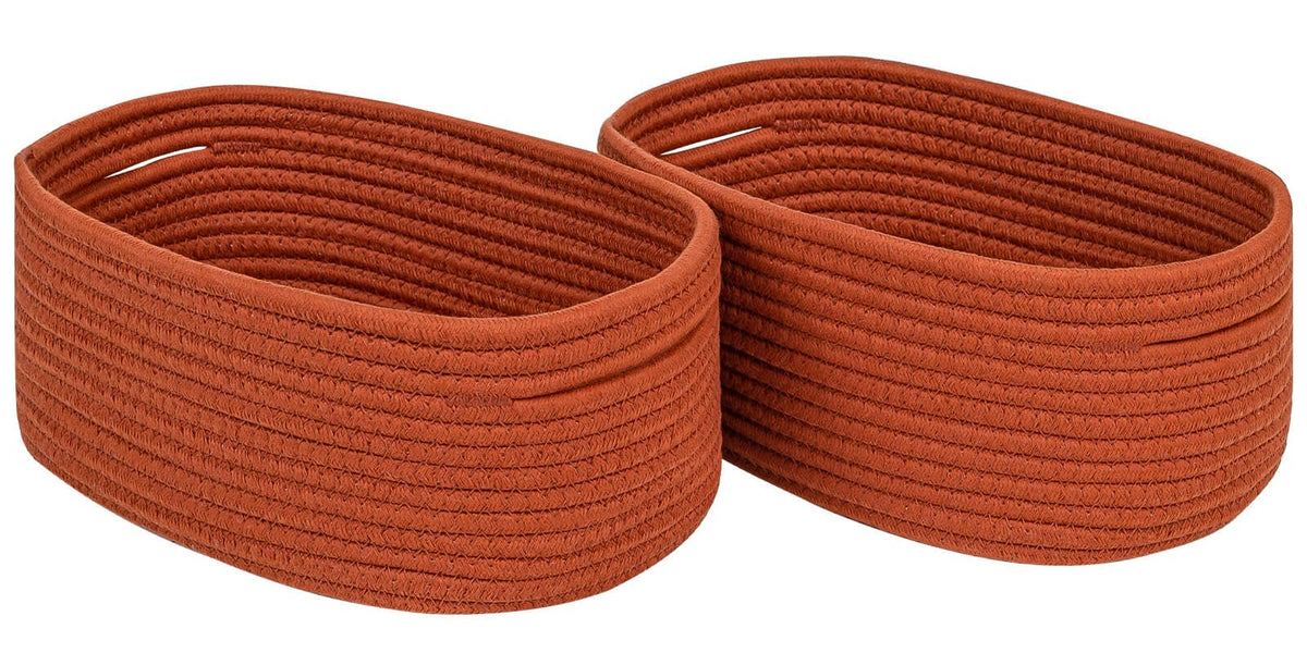 CubesLand Cube Shelf Closet Storage Rope Cotton Baskets Bins Set 2
