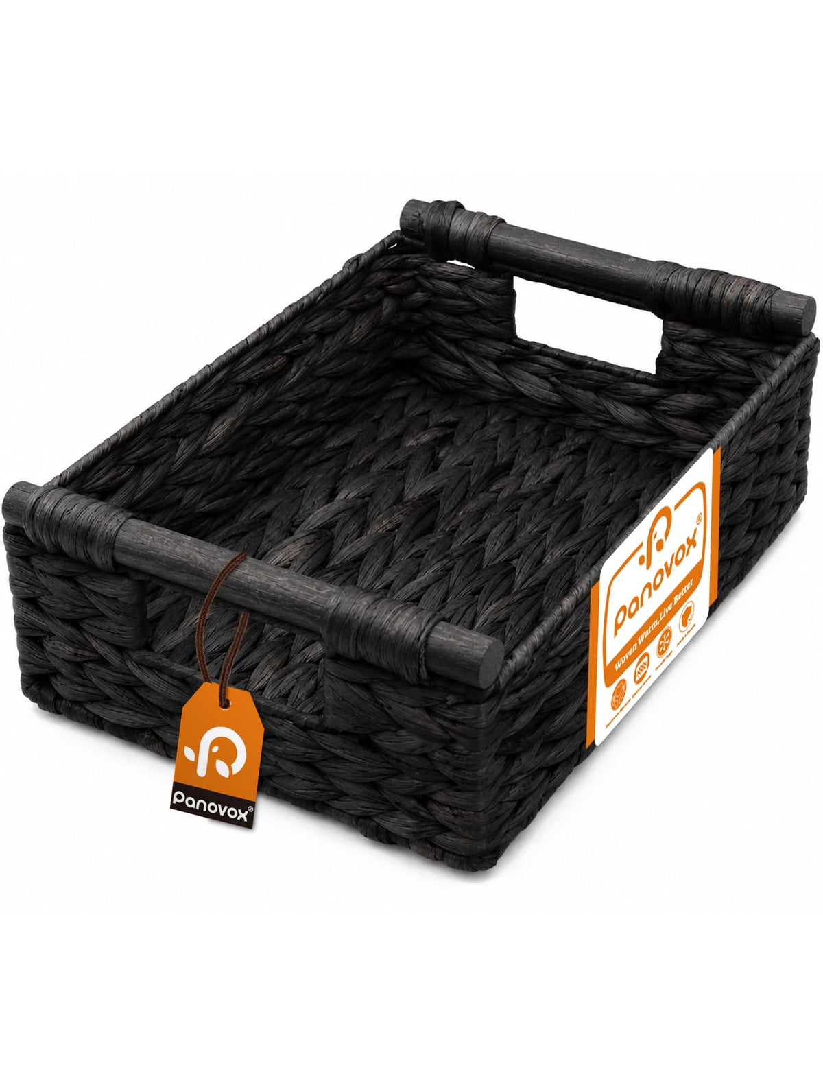 Wicker Basket, Large Basket for Gift Baskets Empty, 15.4x11x6.3in