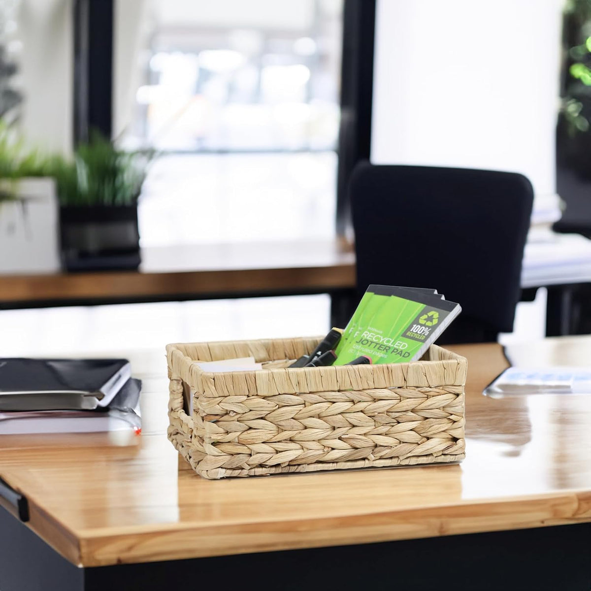 Wicker Baskets, Water Hyacinth Baskets for Organizing, Rattan Woven Baskets