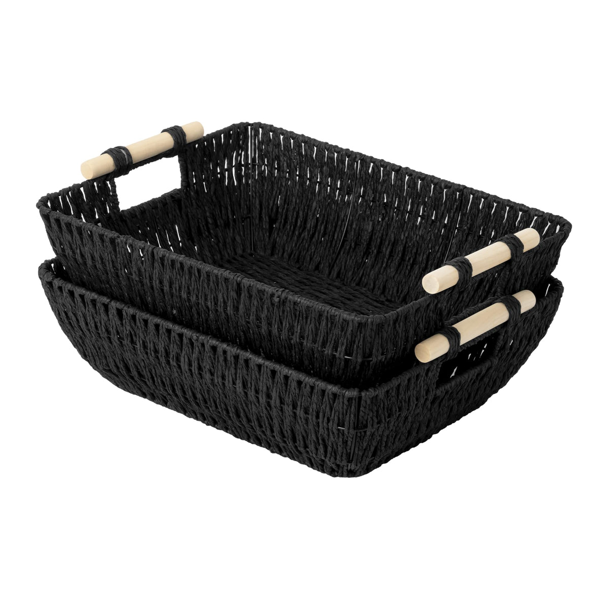 StorageWorks Wicker Baskets for Organizing, Water Hyacinth Storage Baskets