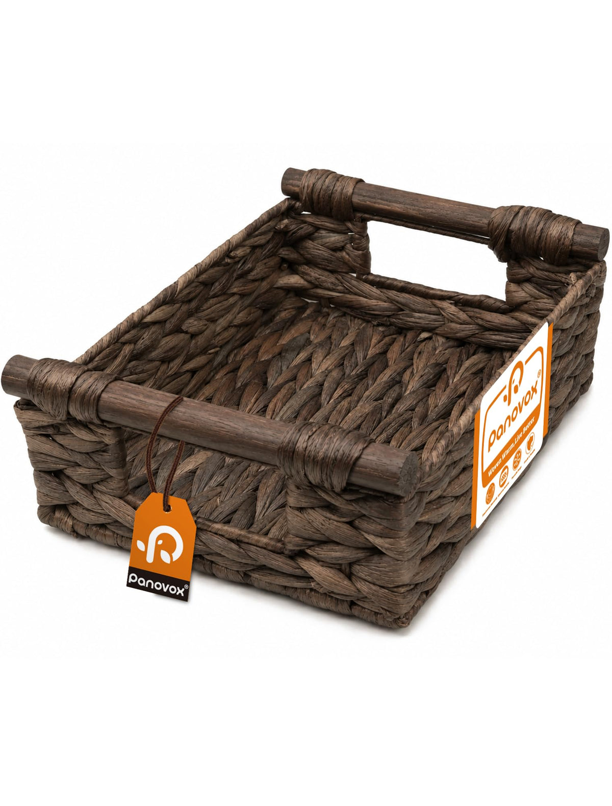 Wicker Basket, Large Basket for Gift Baskets Empty, 15.4x11x6.3in