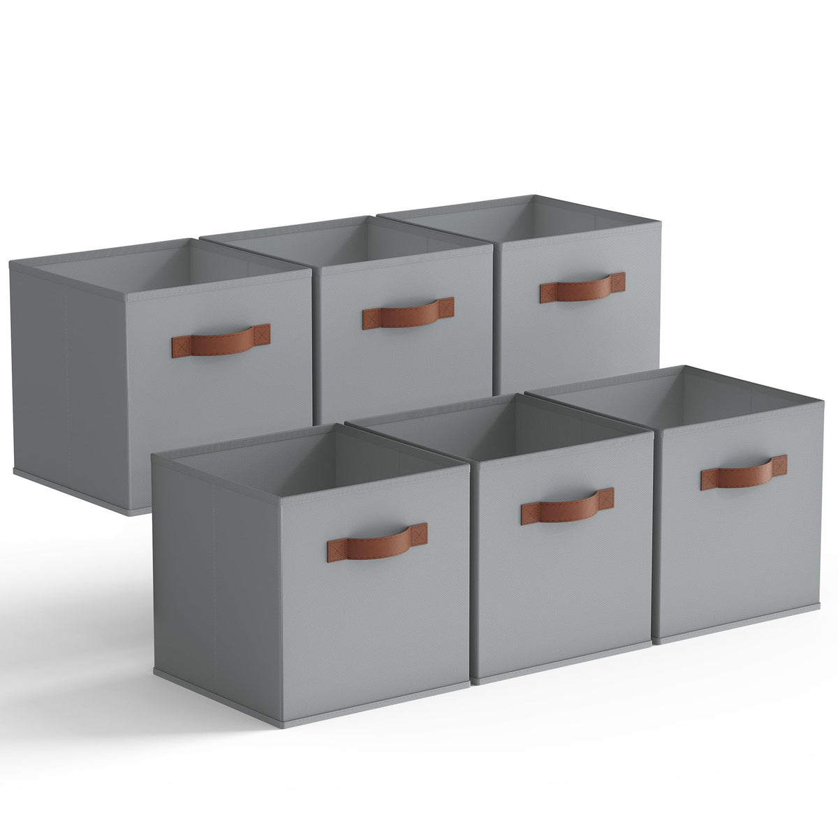 GRANNY SAYS 11 Inch Fabric Storage Cubes, 6-Pack, Sage Green