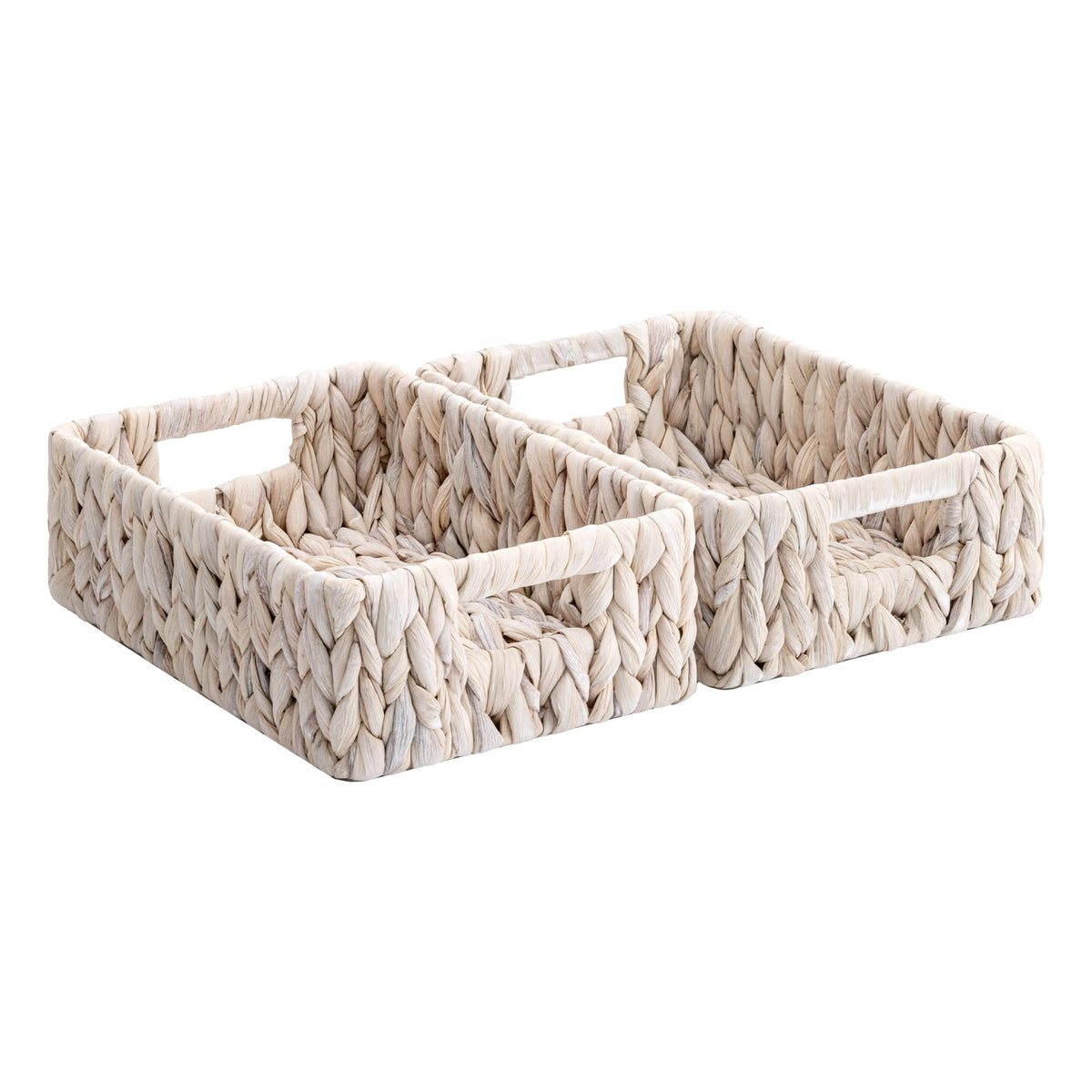 StorageWorks Wicker Baskets, Wicker Storage Baskets for Shelves, 2-Pack