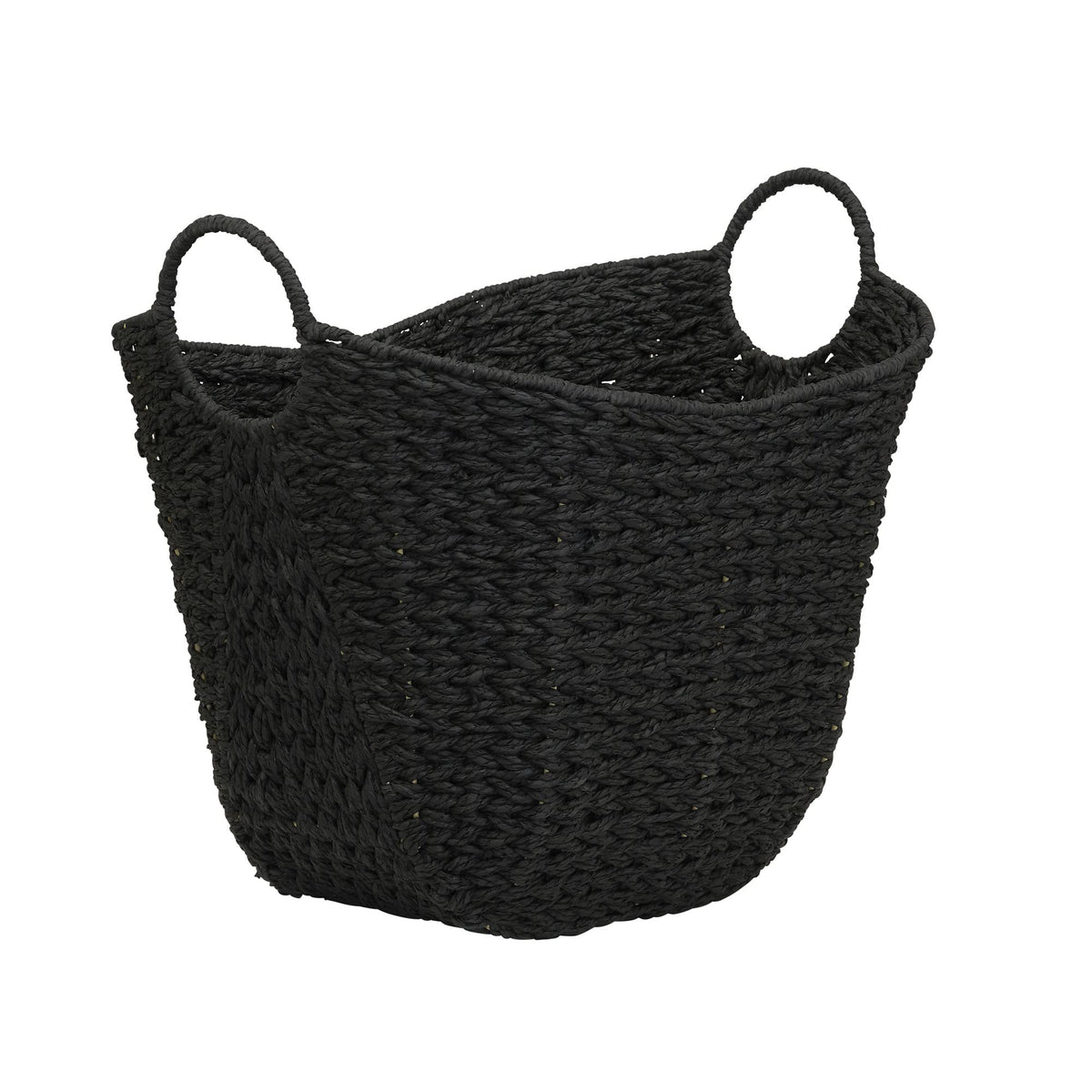 Household Essentials ML-4002 Tall Water Hyacinth Wicker Basket with Handles | Natural, Brown, Natural