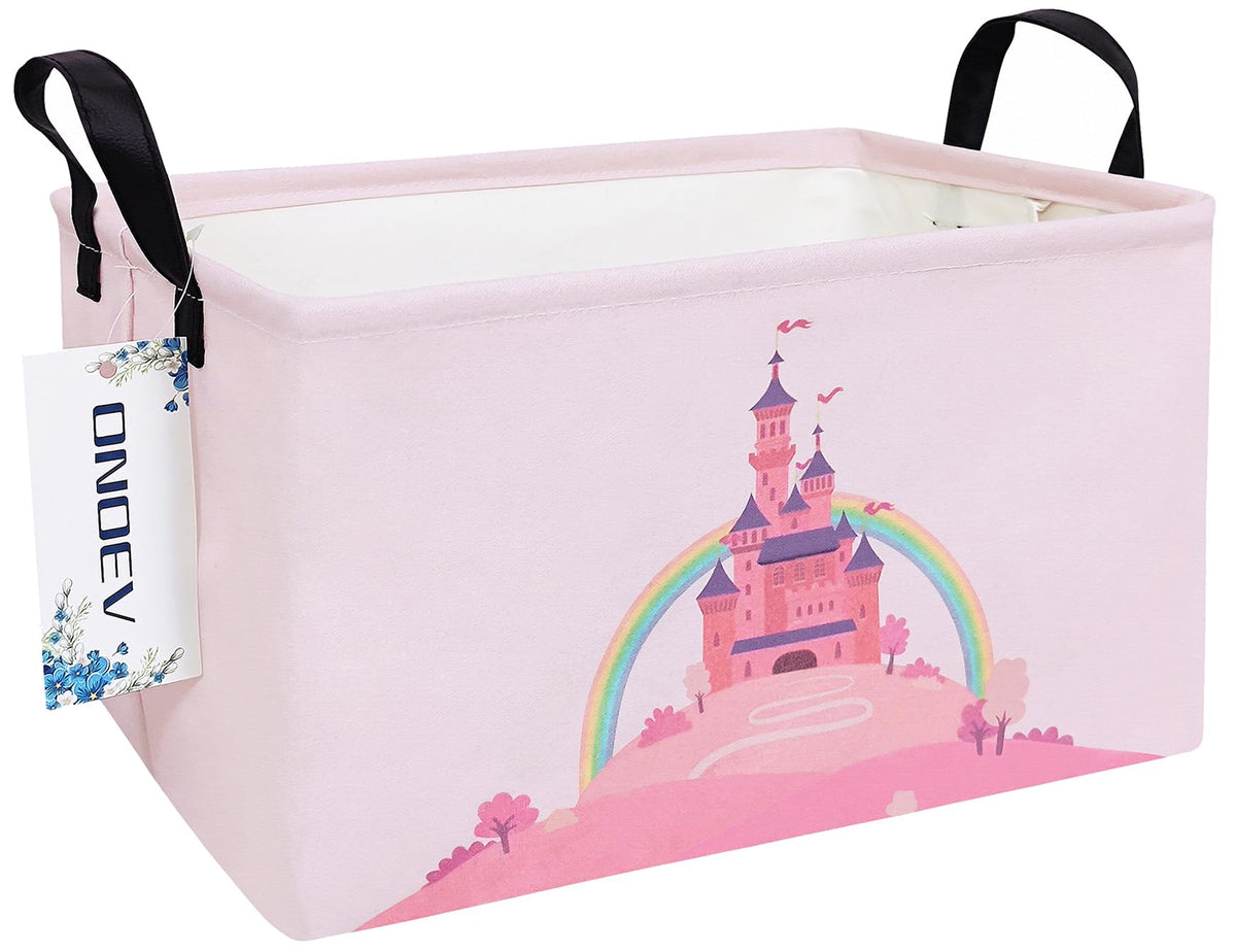 Rectangular Fabric Storage Bin, Foldable Tree Animals print Basket