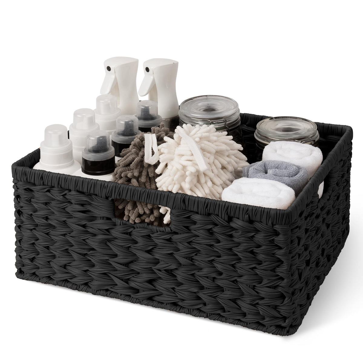 GRANNY SAYS Wicker Storage Baskets for Shelves, Hyacinth Baskets, 2-Pack