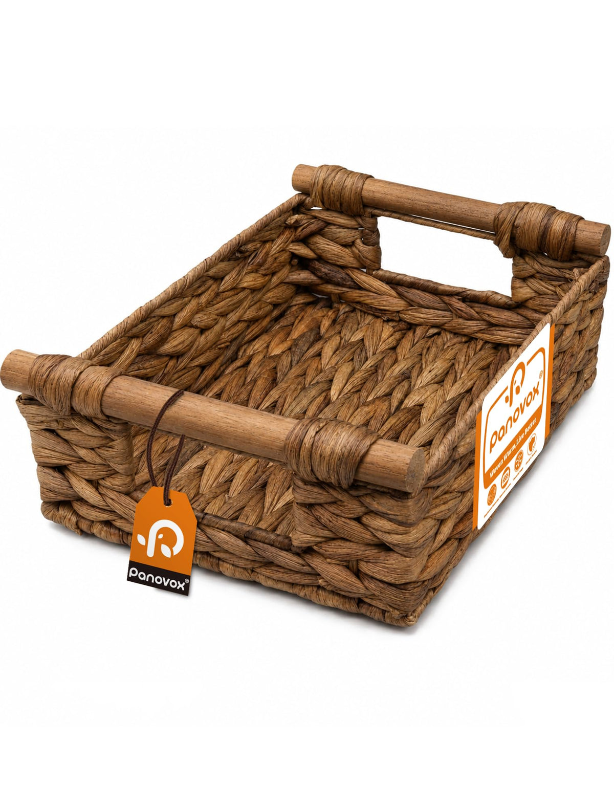 Wicker Basket, Large Basket for Gift Baskets Empty, 15.4x11x6.3in