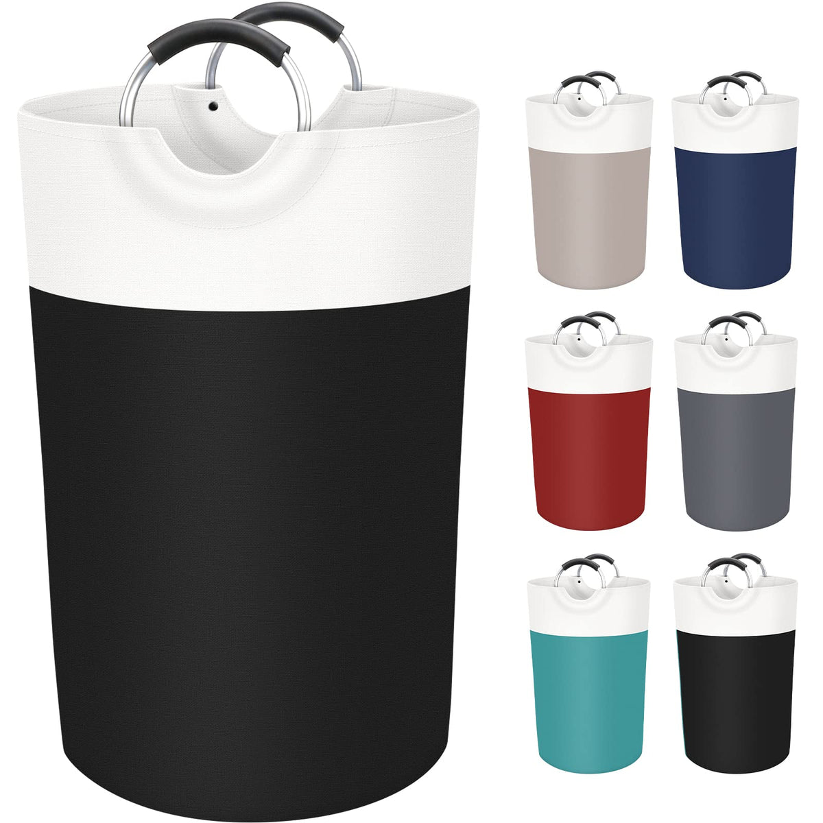 BlissTotes 75L Laundry Basket, Freestanding Collapsible Hamper, Brown