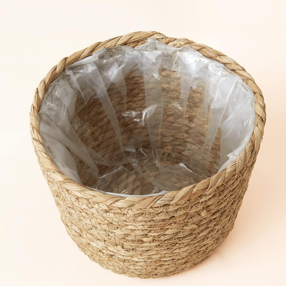 LA JOLIE MUSE Seagrass Basket Planters for Indoor Plants, Flower Pot 3 Pack