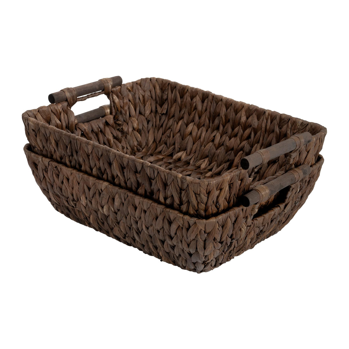 StorageWorks Wicker Baskets for Organizing, Water Hyacinth Storage Baskets