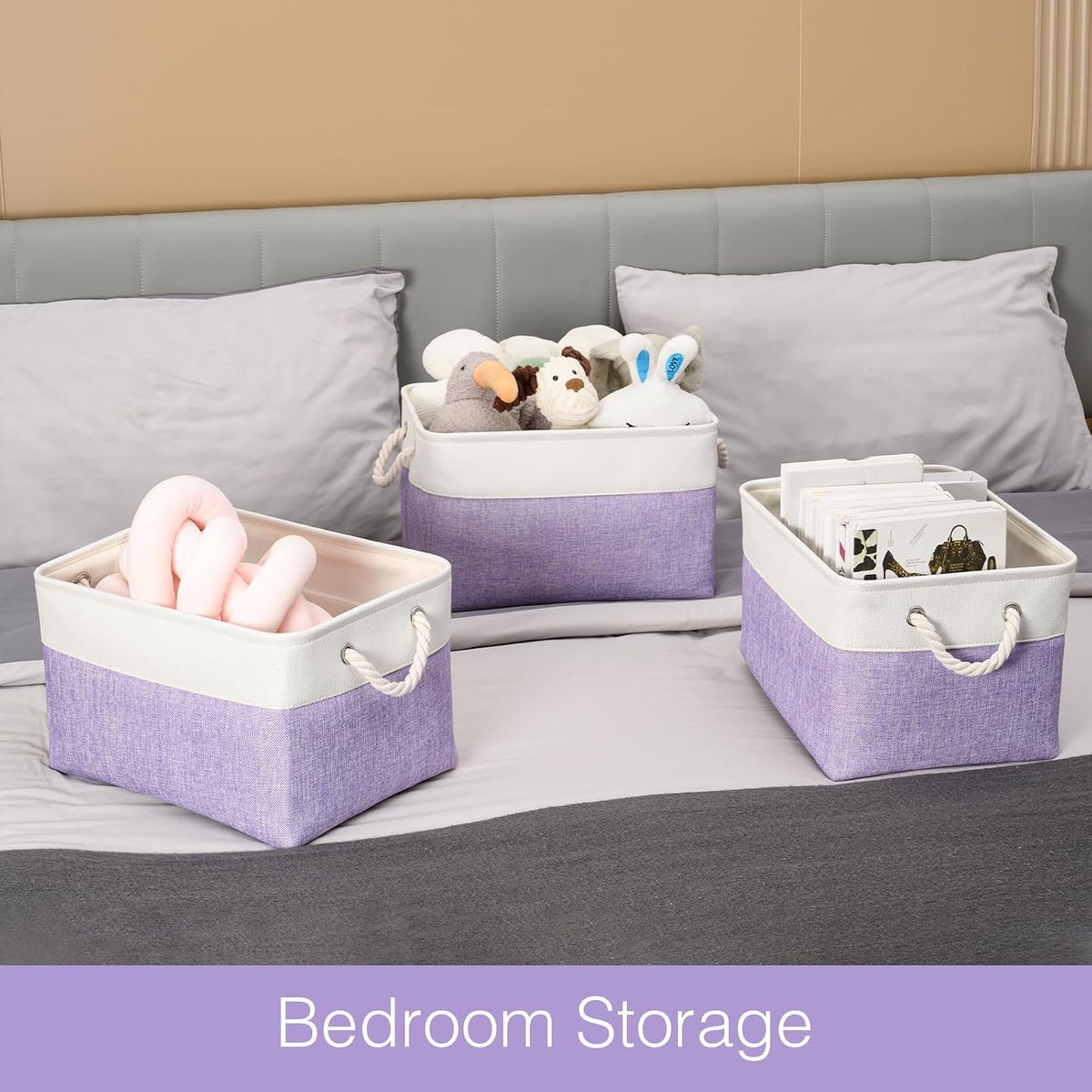 DUHEL Storage Baskets Bins 3 Pack