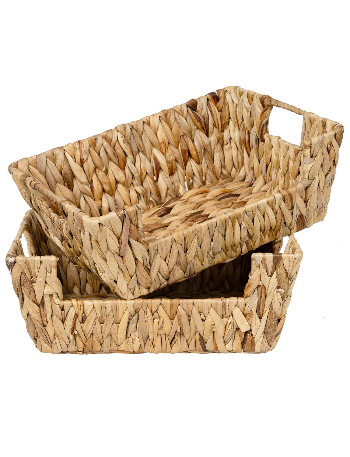 StorageWorks Pantry Baskets for Organizing, Storage Baskets, Water Hyacinth