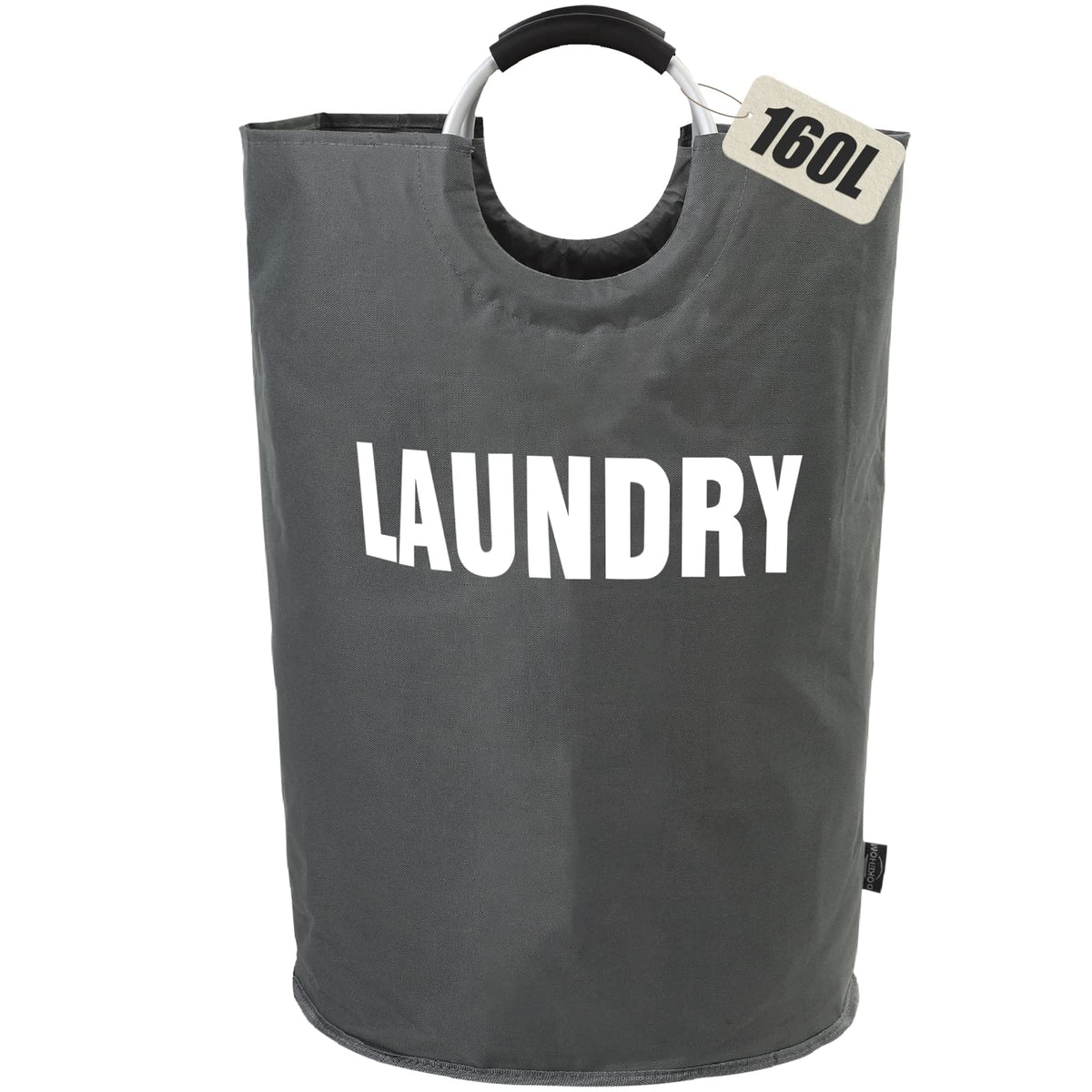 DOKEHOM 125L X-Large Laundry Basket Bag, Collapsible Tall Hamper, Dark Blue