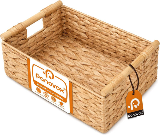 Wicker Basket, Large Basket for Gift Baskets Empty, 15.4x11x6.3in