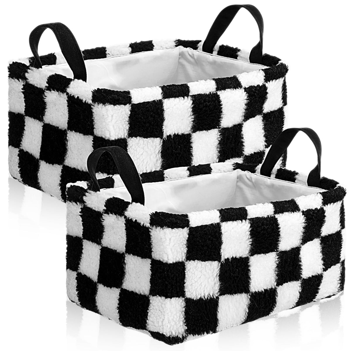 2 Pcs Pink Bow Storage Basket 14x10'' Back to School Gift Baskets