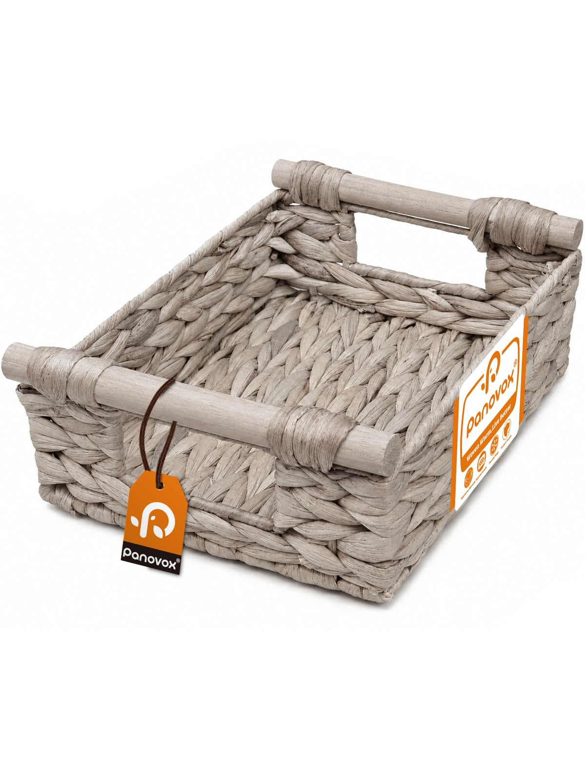 Wicker Basket, Large Basket for Gift Baskets Empty, 15.4x11x6.3in