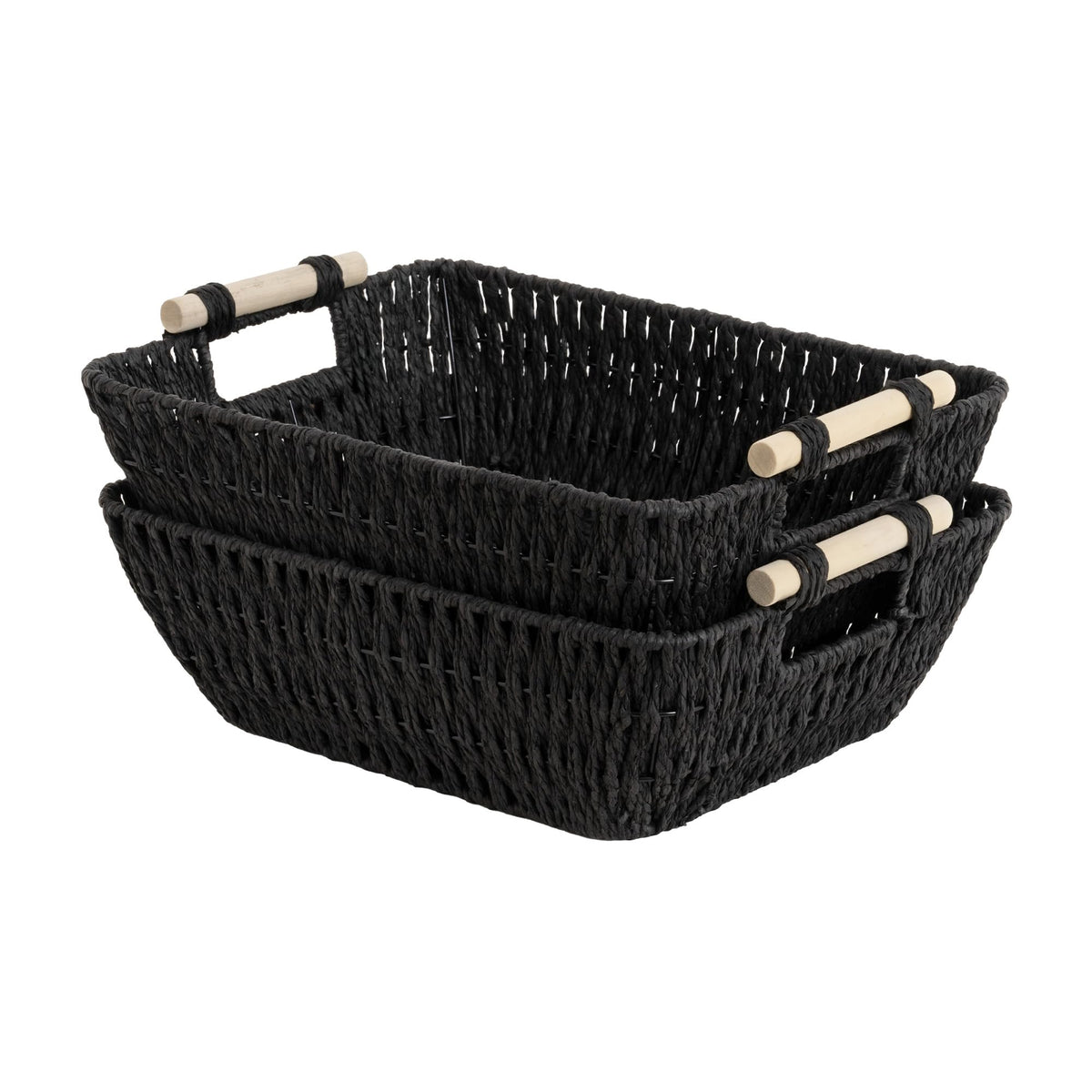StorageWorks Wicker Baskets for Organizing, Water Hyacinth Storage Baskets