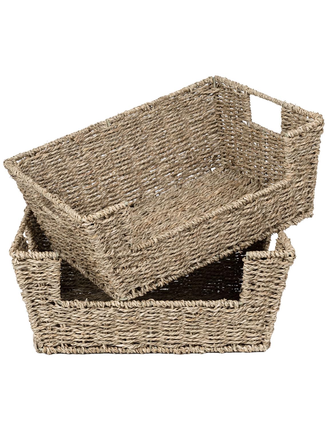 StorageWorks Pantry Baskets for Organizing, Storage Baskets, Water Hyacinth