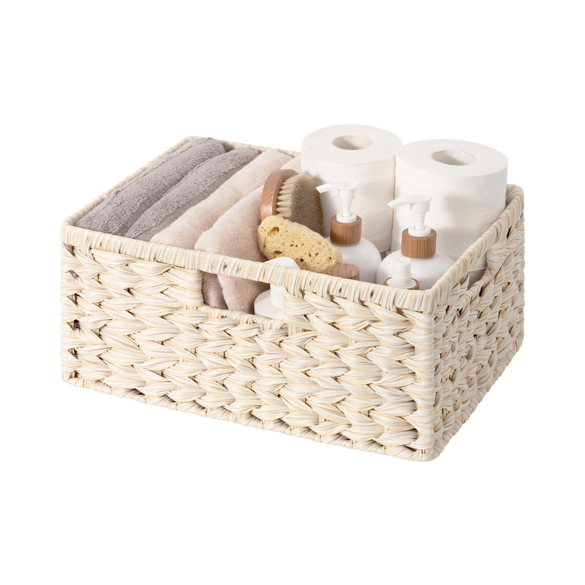 GRANNY SAYS Wicker Storage Baskets for Shelves, Hyacinth Baskets, 2-Pack