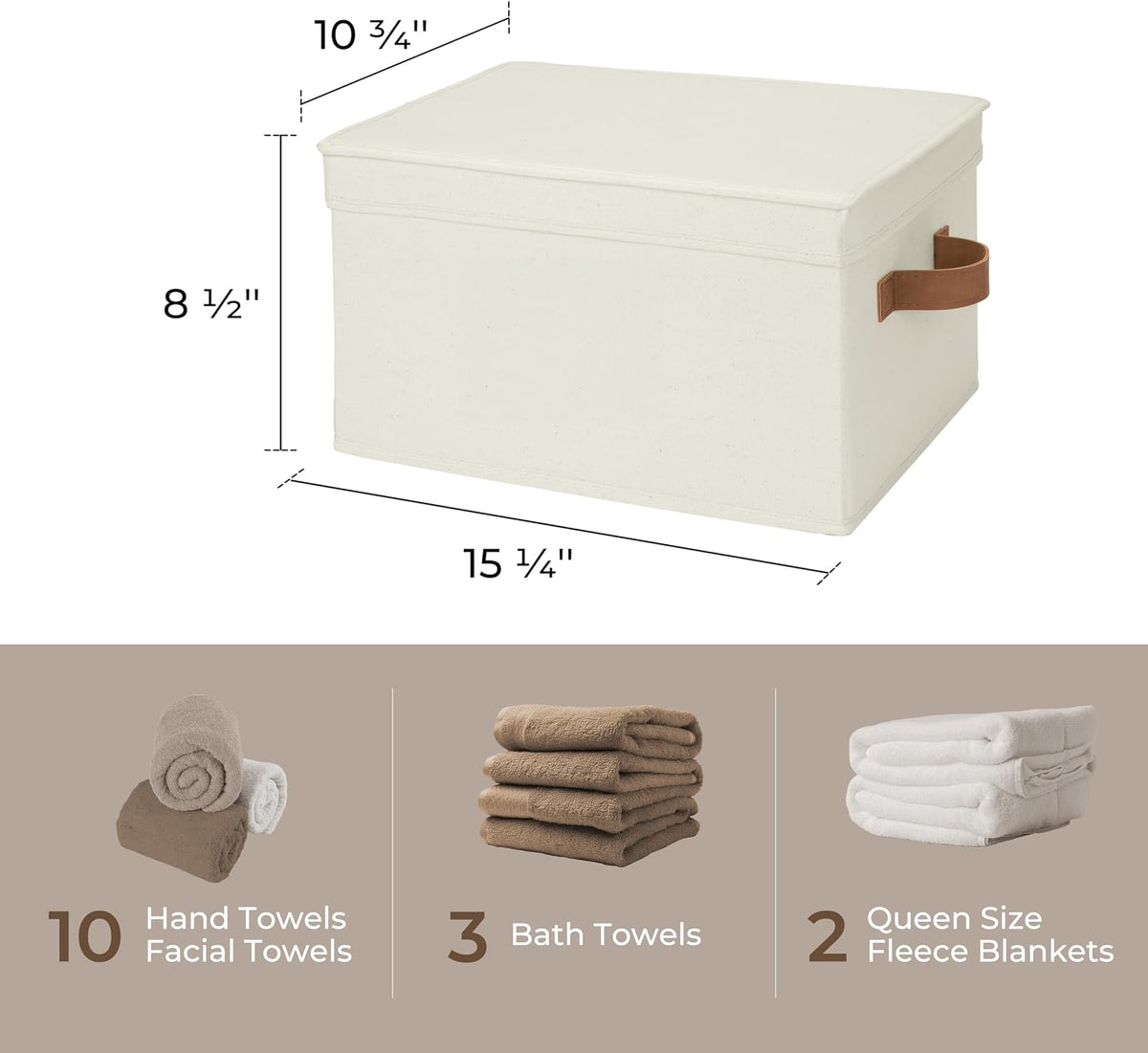 StorageWorks Closet Storage Bins, Fabric Storage Bins with Lids