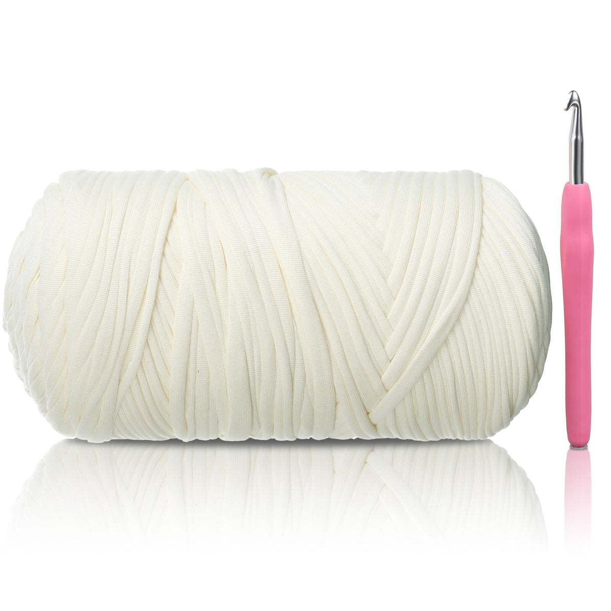 T-Shirt Yarn - 400g/118 Yards Elastic Fabric Crochet Cloth T-Shirt Yarn, Thick Hand Knitting Yarns for Crocheting Bags/Rugs/Baskets/Craft Project (Modern, 1-Grey)