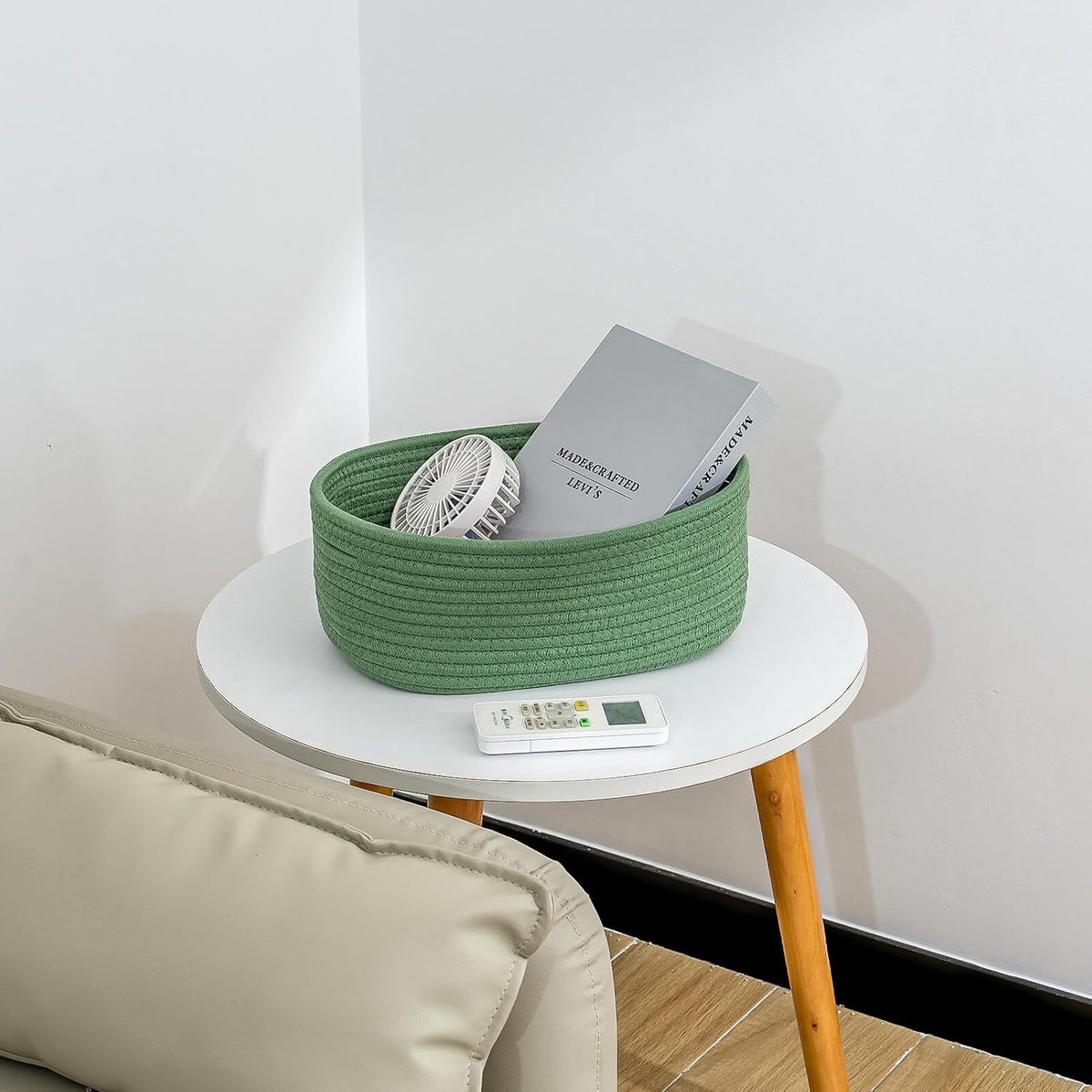 CubesLand Cube Shelf Closet Storage Rope Cotton Baskets Bins Set 2