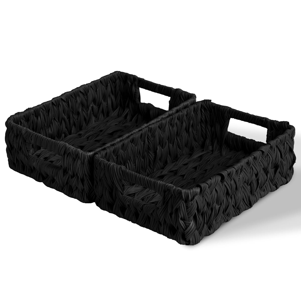 GRANNY SAYS Wicker Storage Baskets for Shelves, Hyacinth Baskets, 2-Pack