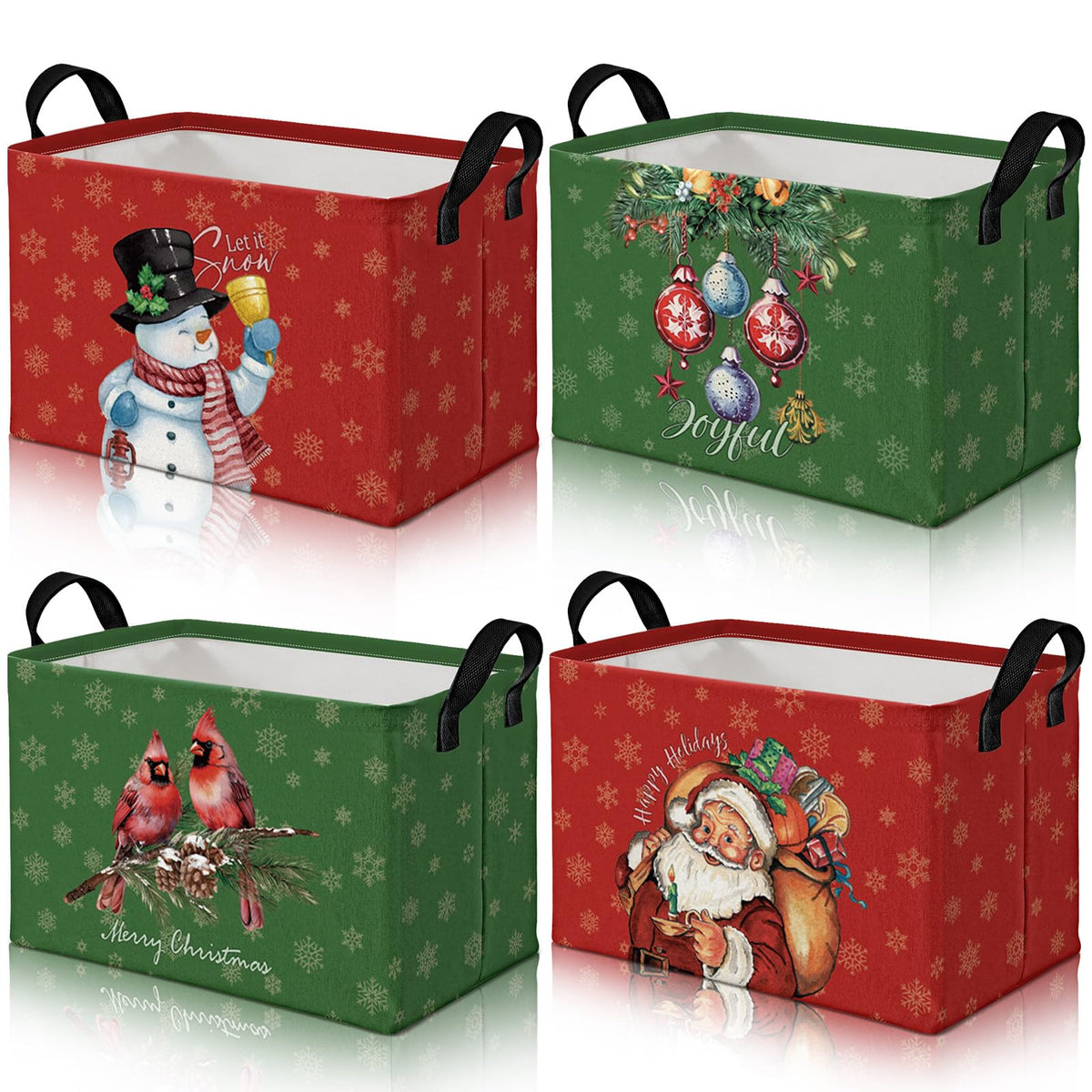4 Pcs Halloween Storage Basket for Gifts Large Spooky Skeleton Storage Bins with Handles 15 x 10 x 8 Fabric Laundry Baskets Halloween Skull Collapsible Organizer Boxes for Home Cloth Toys Book