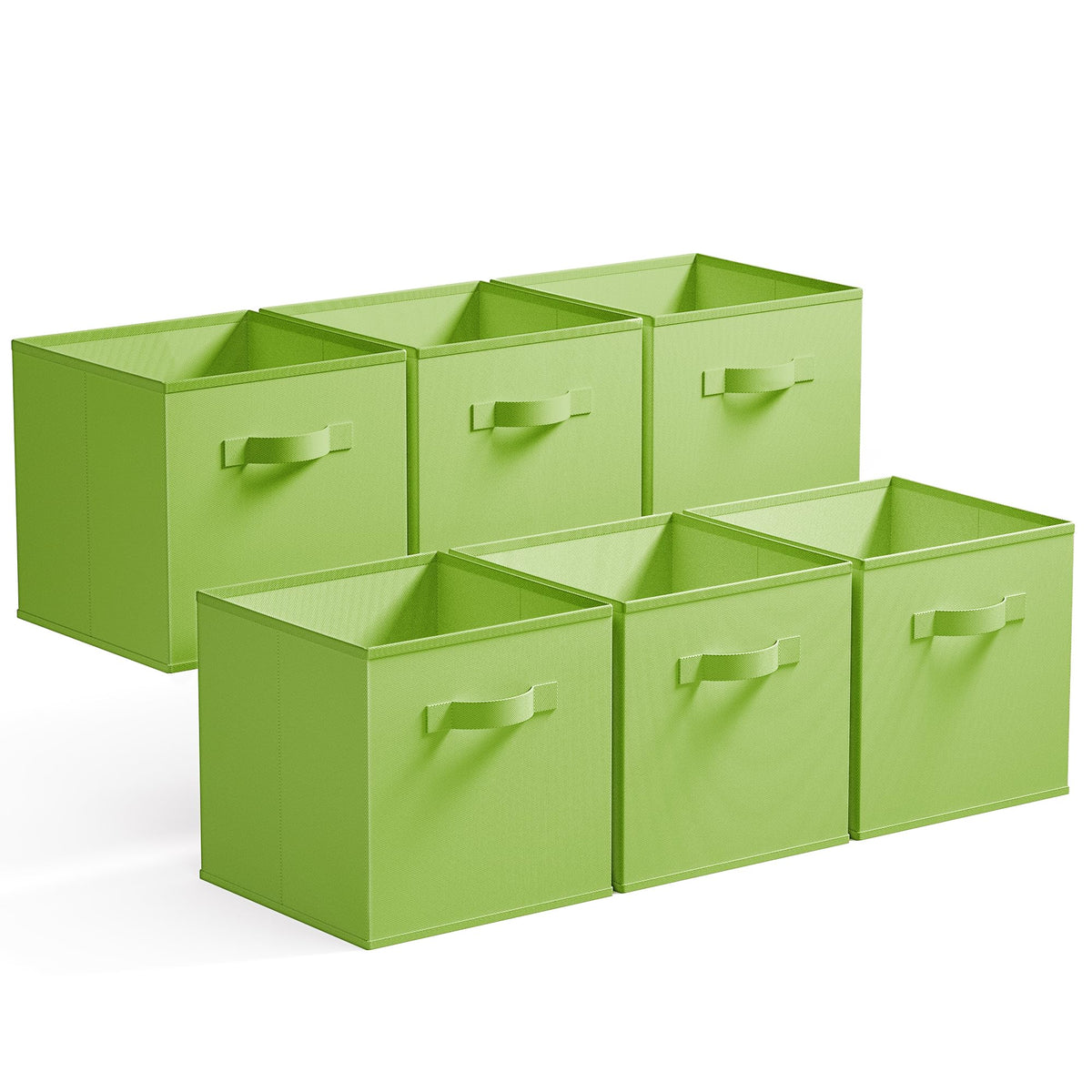 GRANNY SAYS 11 Inch Fabric Storage Cubes, 6-Pack, Sage Green