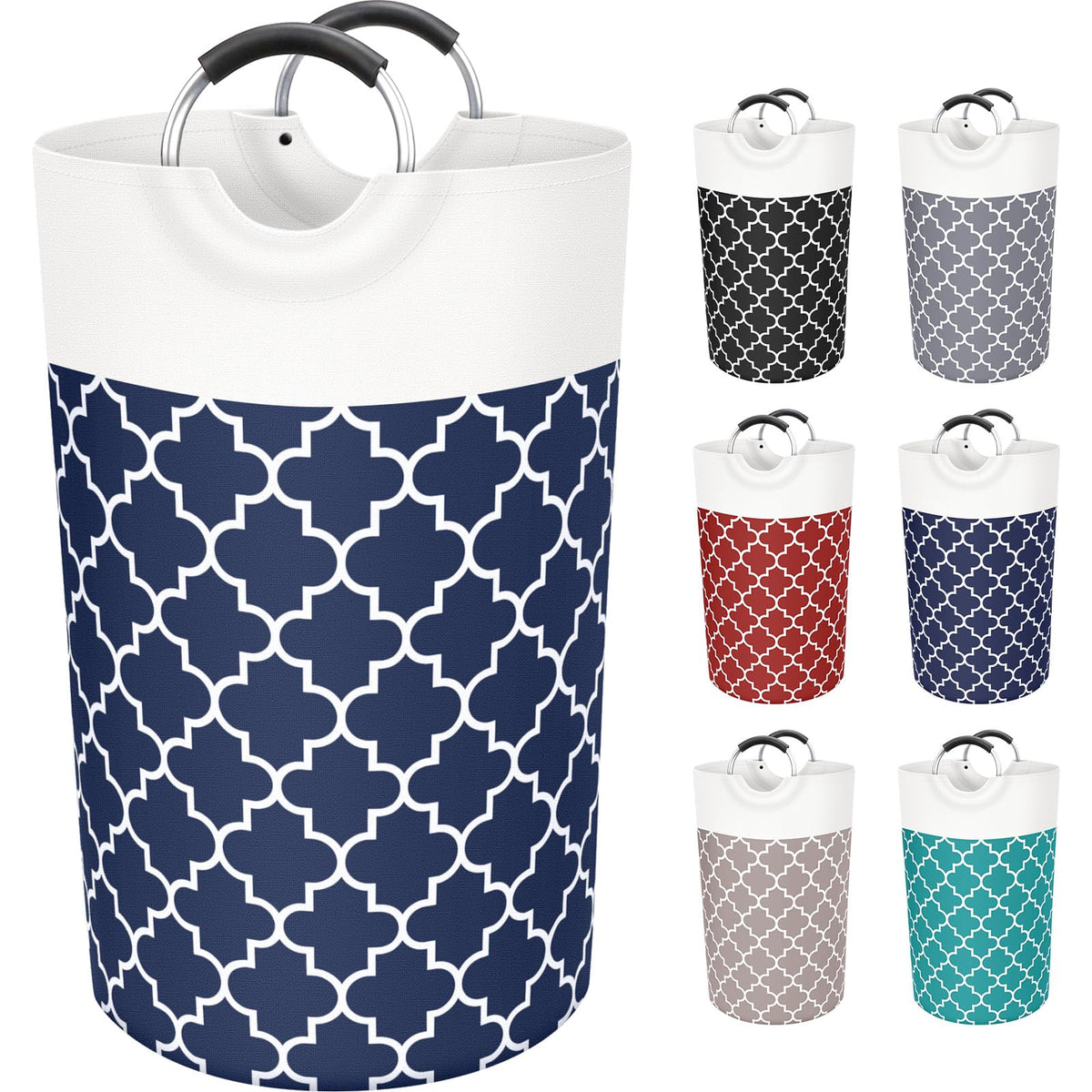Fabspace Large Laundry Basket Laundry Hamper Bag Washing Bin Clothes Bag Collapsible Tall with Handles Waterproof Travel Bathroom College Essentials Storage for College Dorm, Family, 82L (Red)