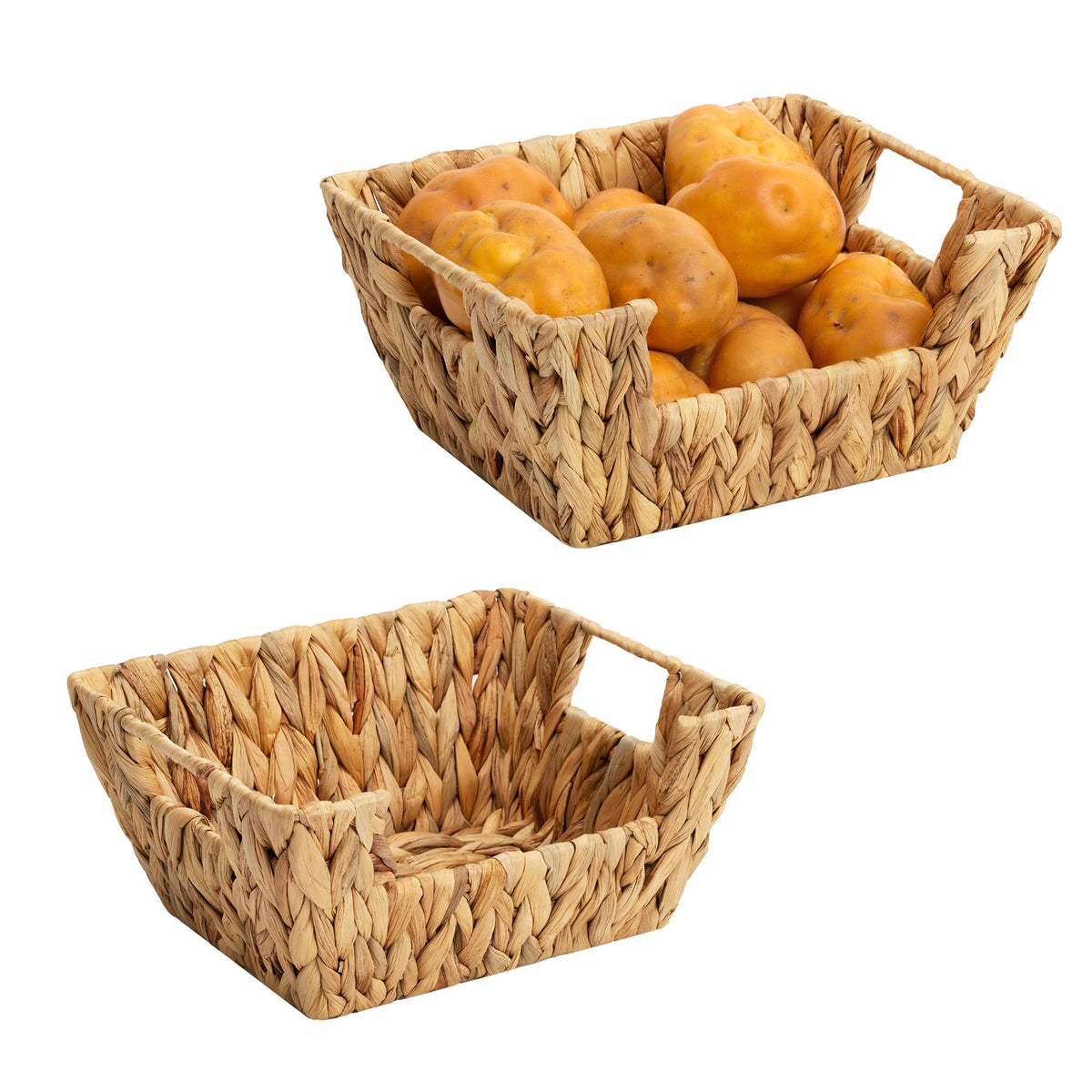 StorageWorks Pantry Baskets for Organizing, Storage Baskets, Water Hyacinth