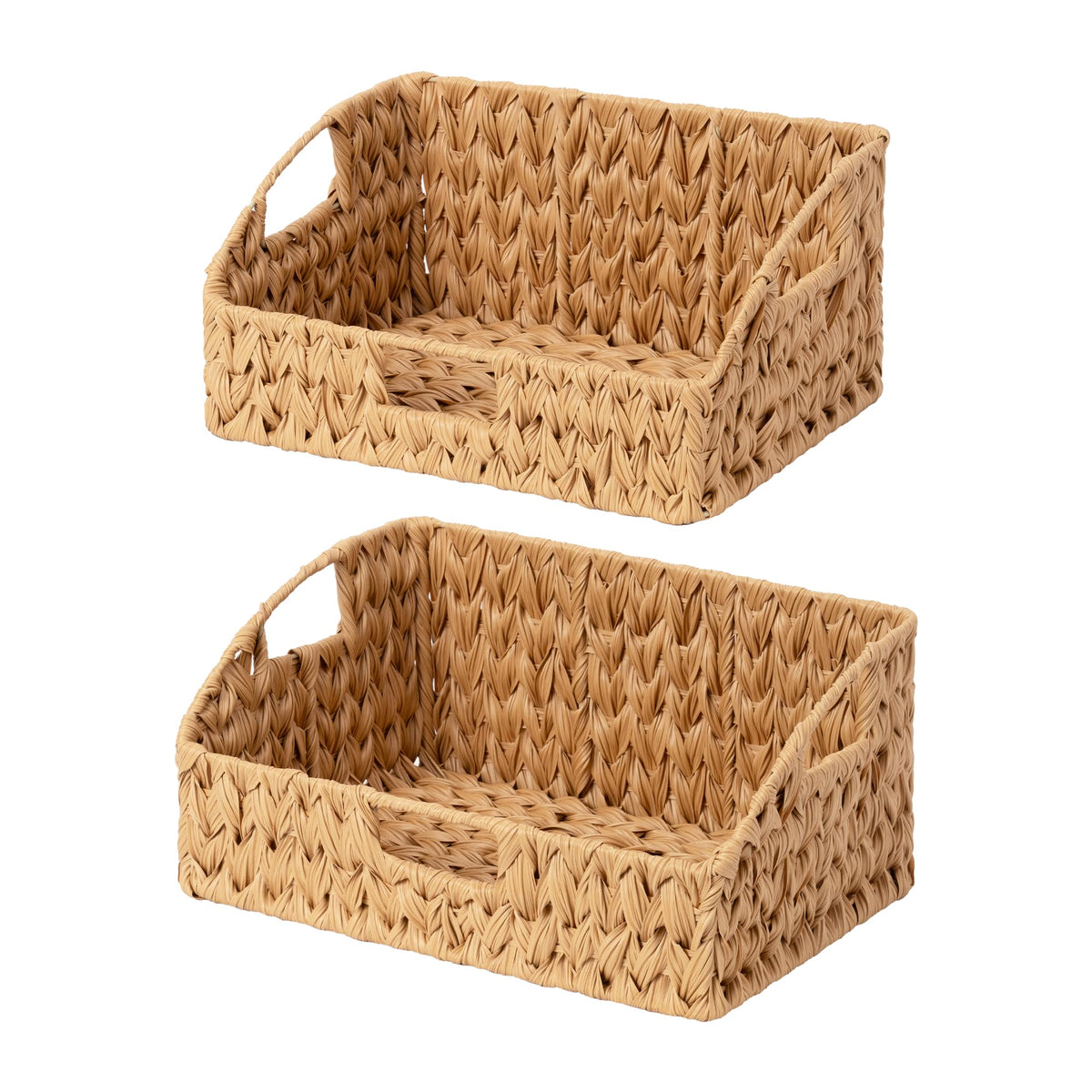 GRANNY SAYS Wicker Storage Baskets, Waterproof Wicker Basket with Handles