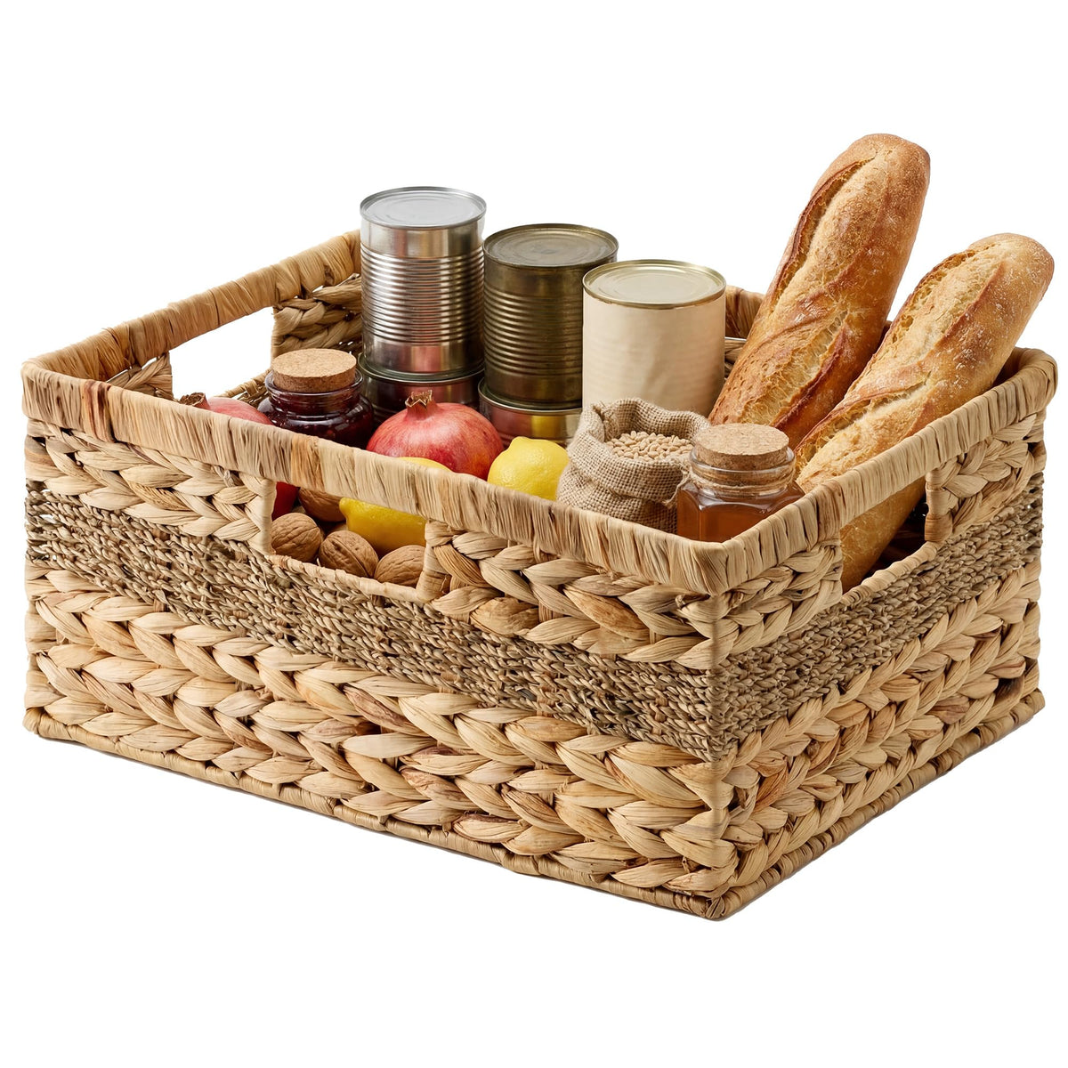 StorageWorks Large Wicker Baskets for Storage,Woven Basket for Gifts,1-Pack