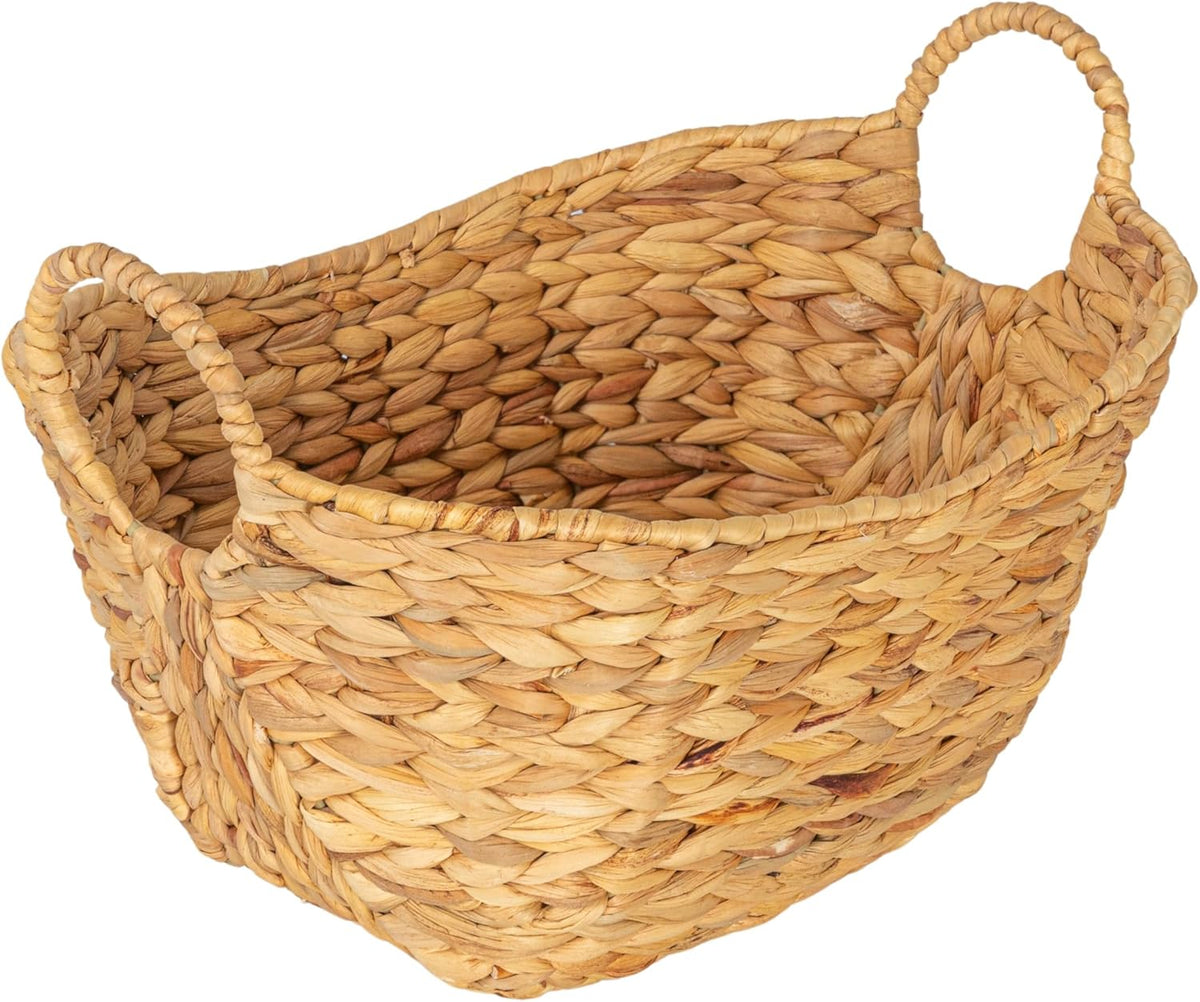 Household Essentials Water Hyacinth Basket with Handles