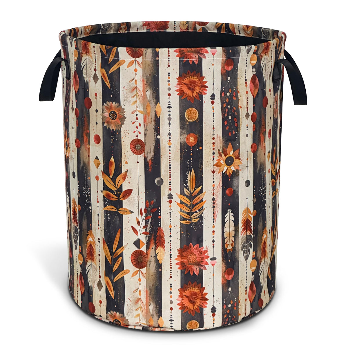 Colorful Butterflies Flowers Laundry Basket Oxford Cloth 18.9 x 16.5 Inch