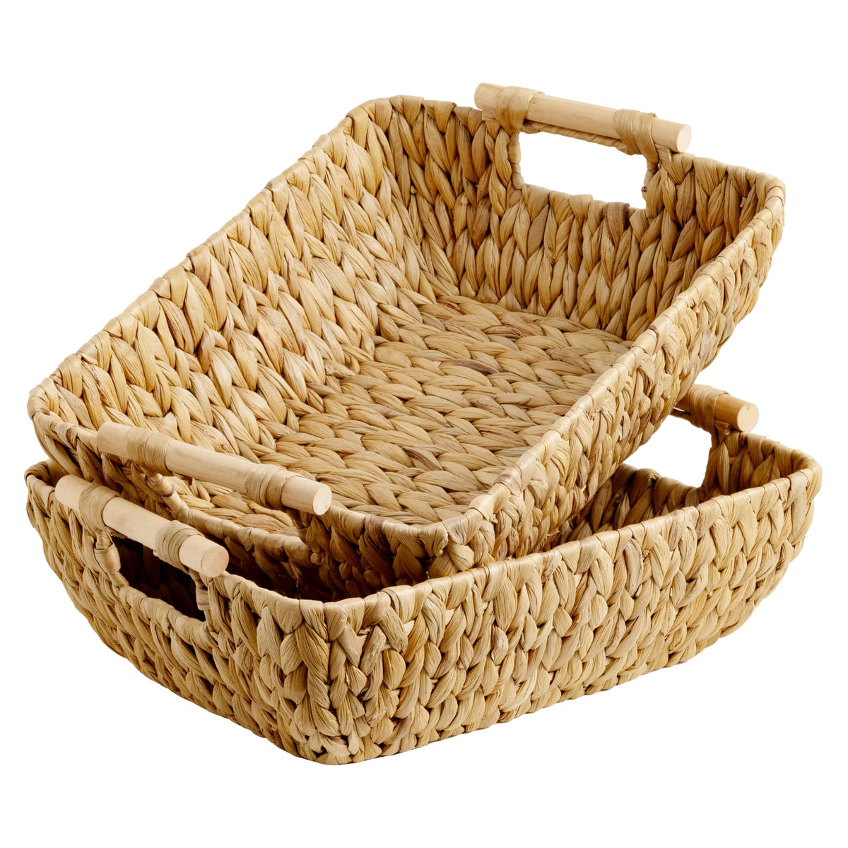 StorageWorks Wicker Baskets for Organizing, Water Hyacinth Storage Baskets