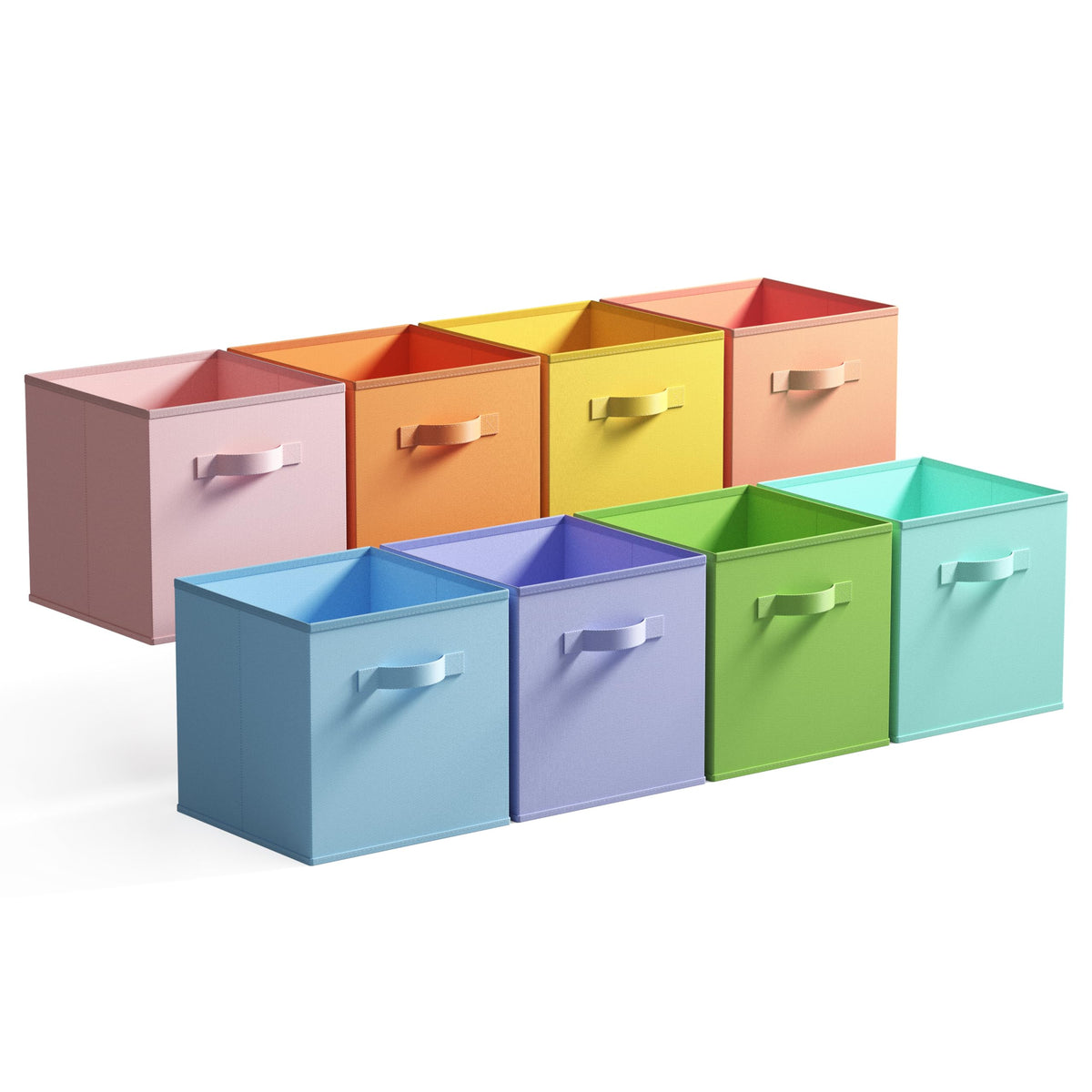 GRANNY SAYS 11 Inch Fabric Storage Cubes, 6-Pack, Sage Green