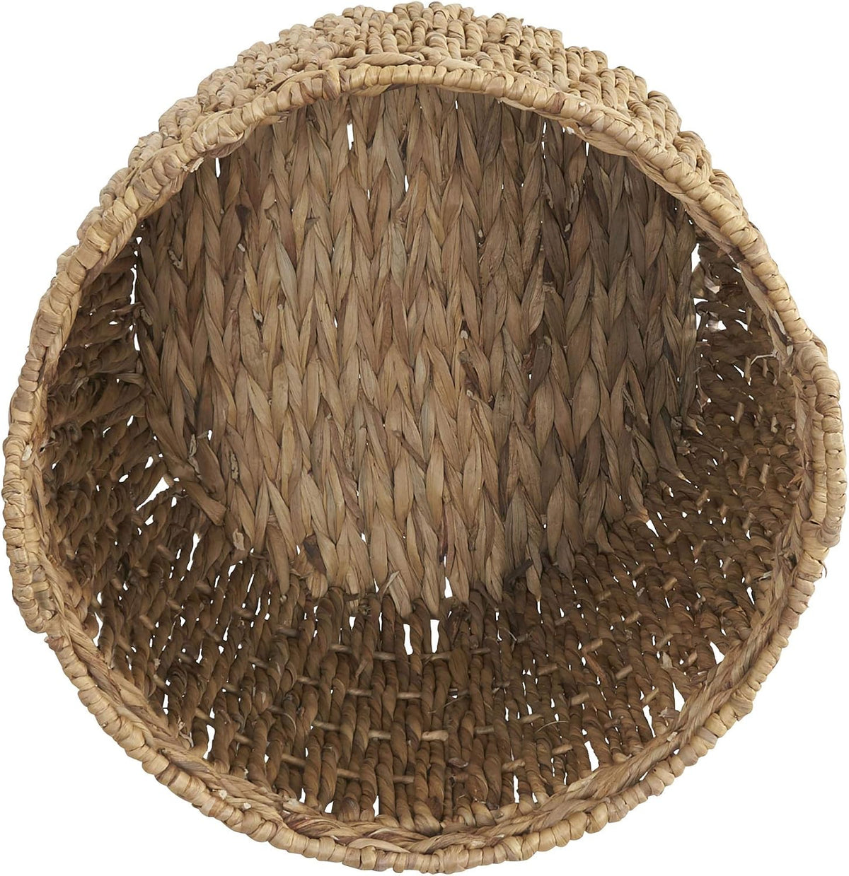 Household Essentials Tall Wicker Floor Basket, Woven Decorative Basket with Handles, Handmade, Great for Laundry and Storage, Natural